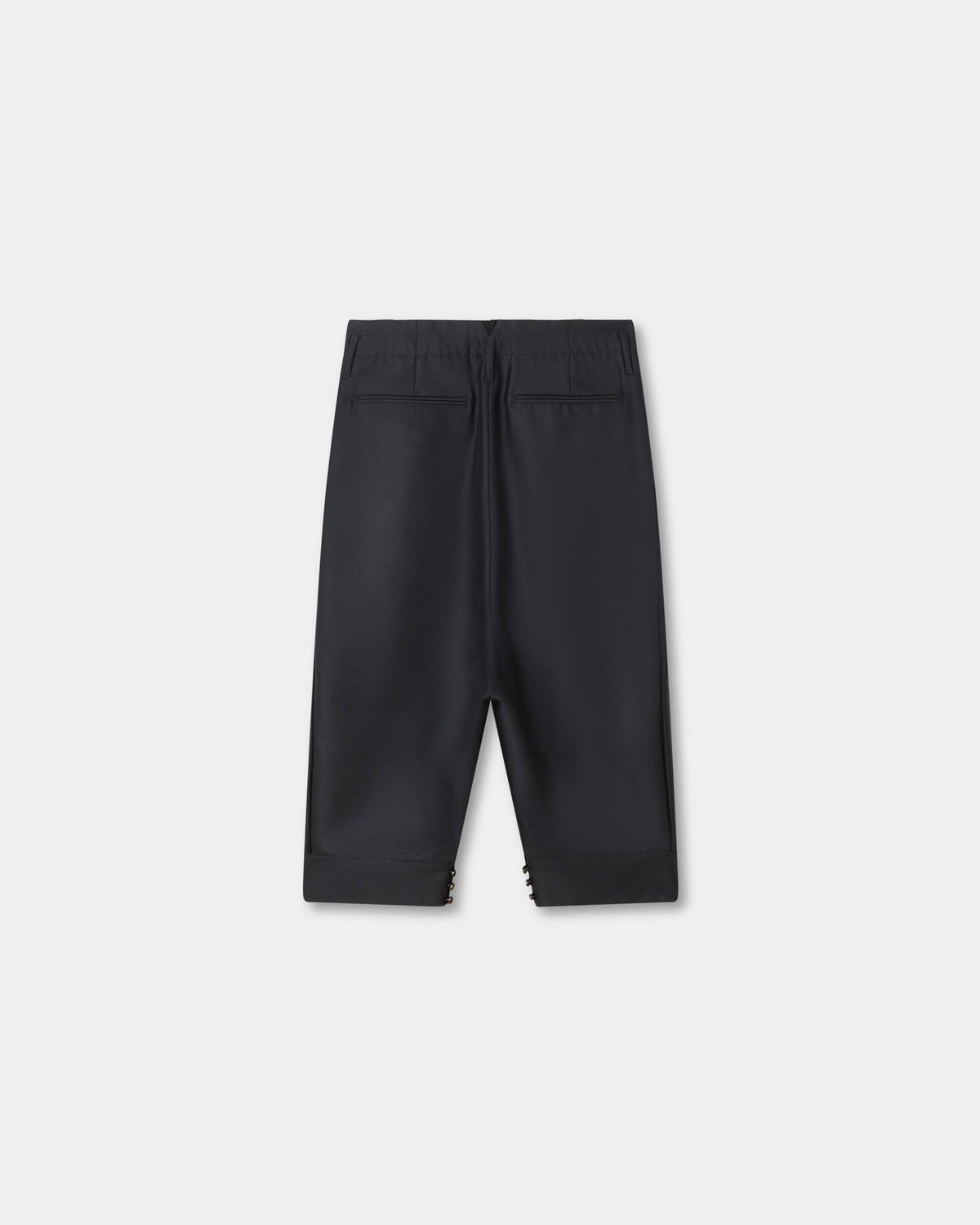 Kenzo Tailored Cropped Pleated Pants In Virgin Wool And Silk Women's