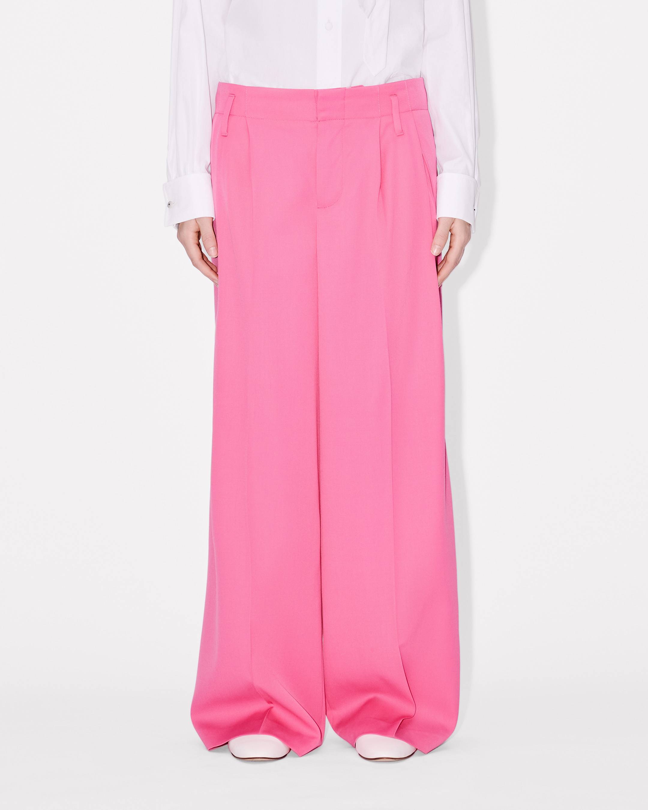 Kenzo Wide Leg Tailored Pants In Virgin Wool Women's