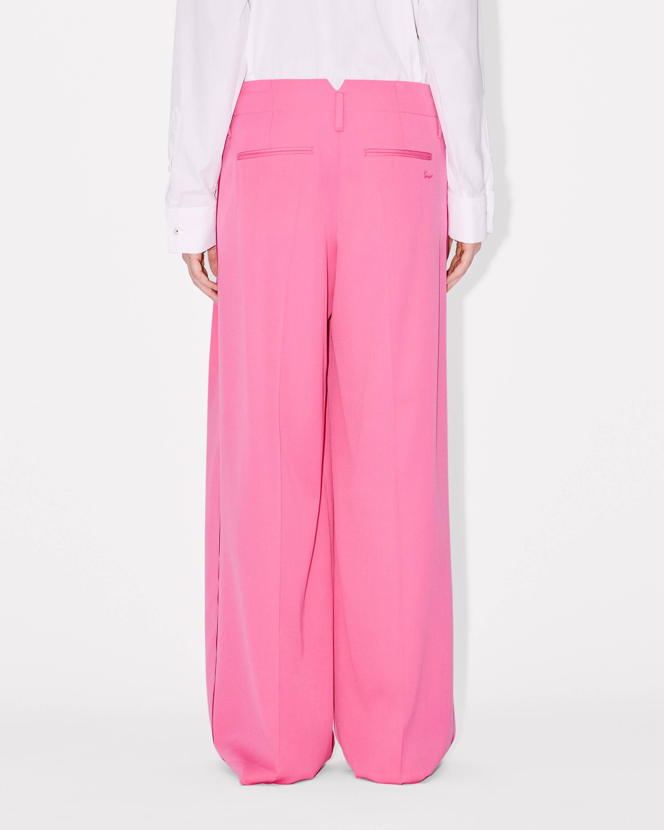 Kenzo Wide Leg Tailored Pants In Virgin Wool Women's