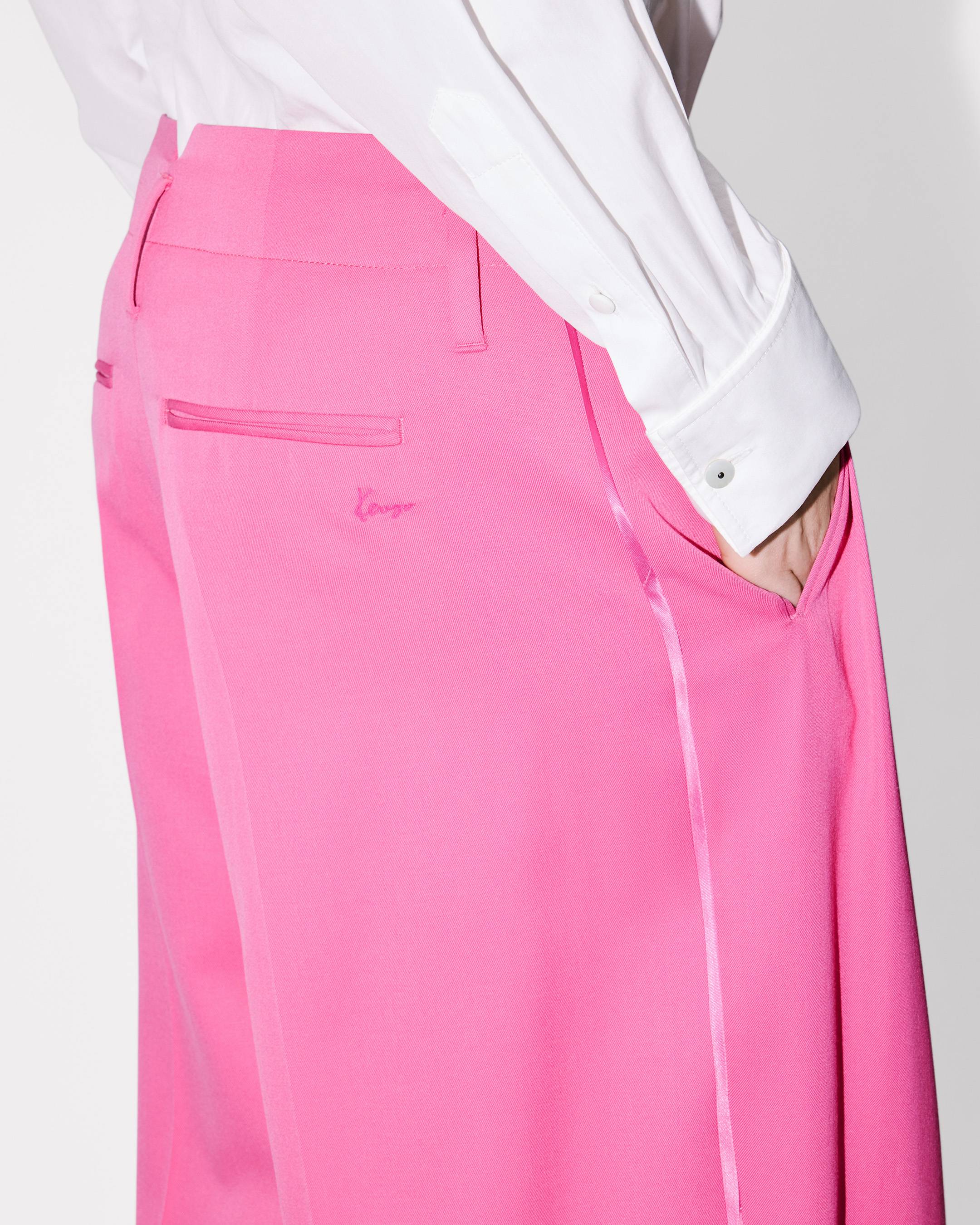 Kenzo Wide Leg Tailored Pants In Virgin Wool Women's