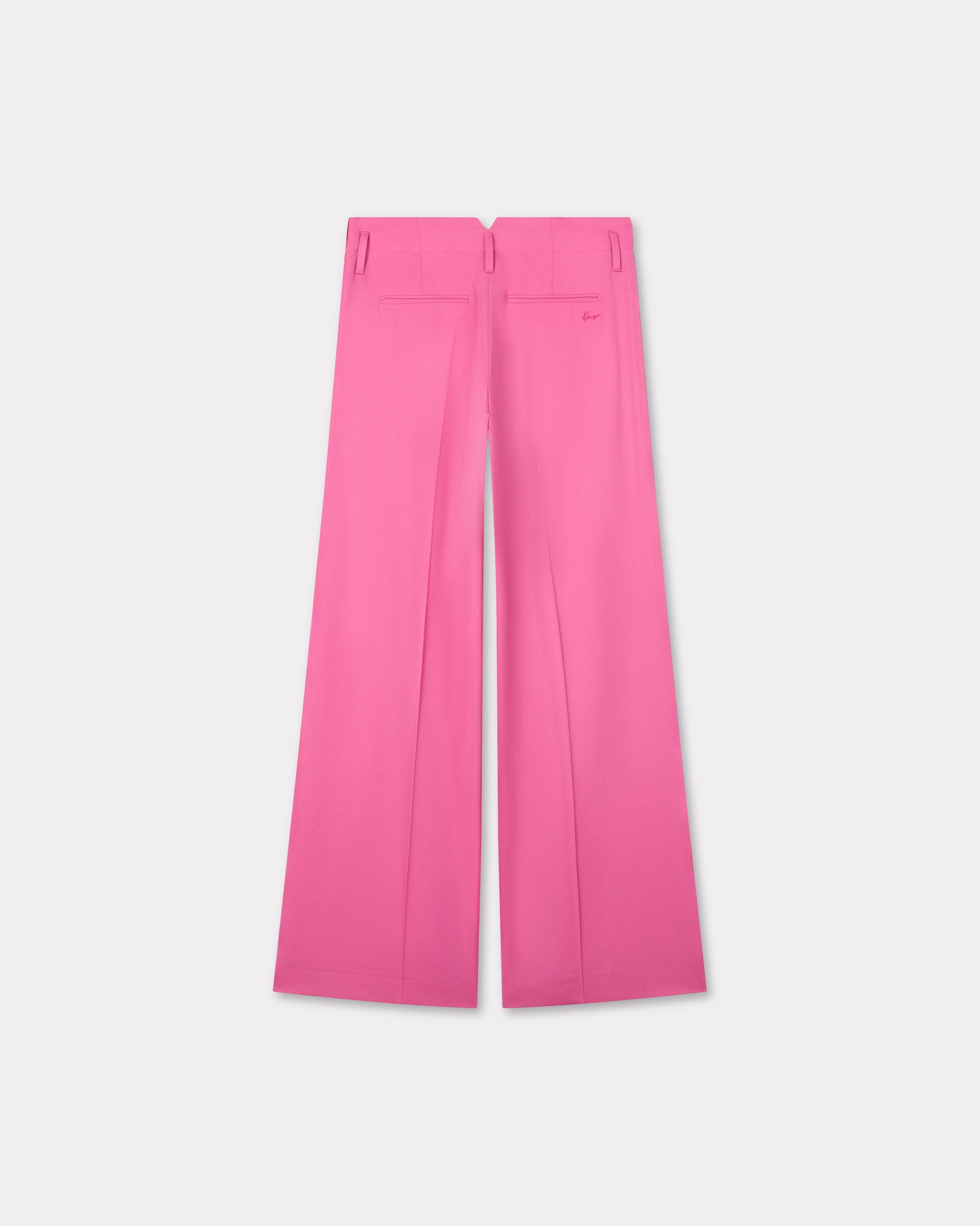 Kenzo Wide Leg Tailored Pants In Virgin Wool Women's