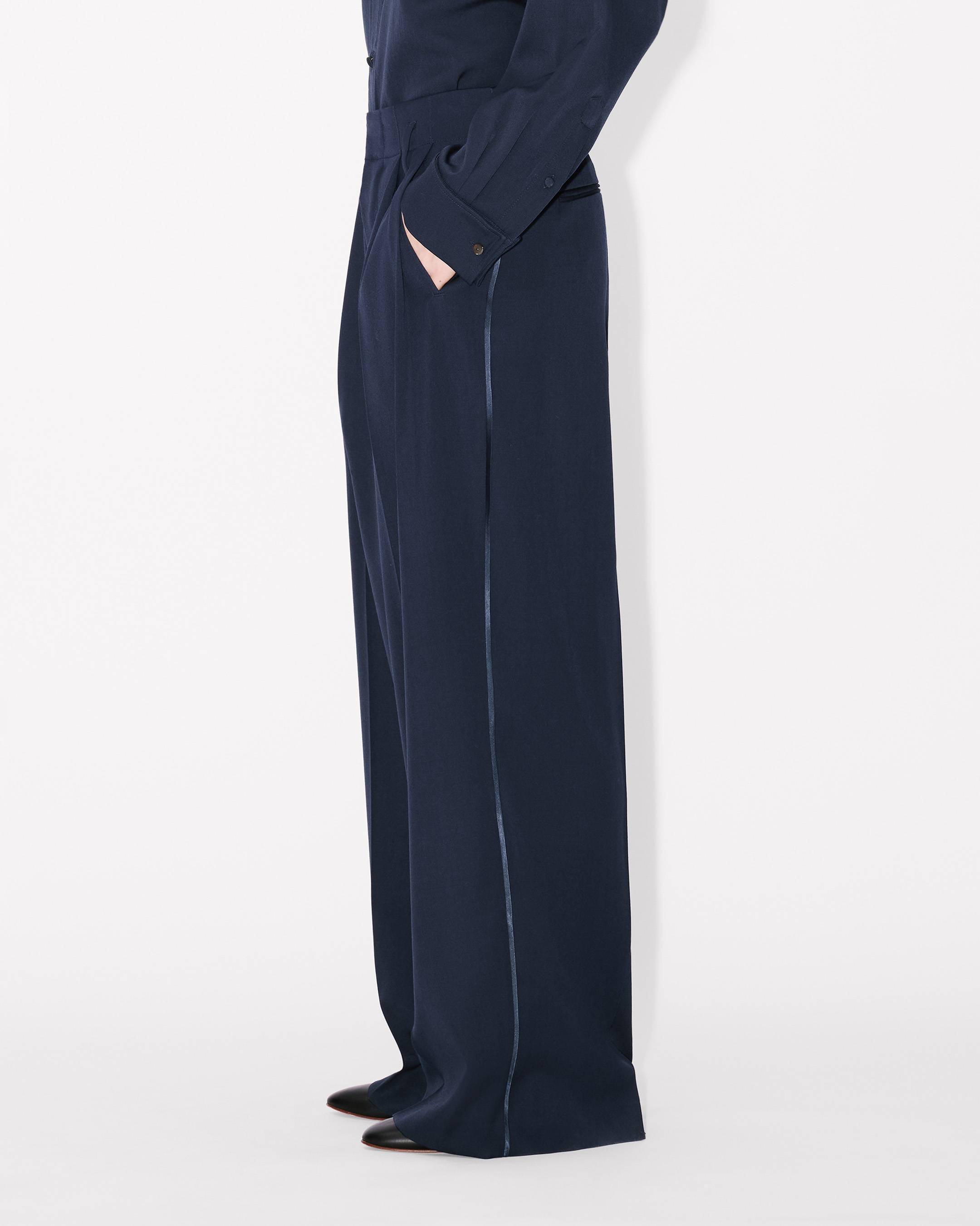 Kenzo Wide Leg Tailored Pants In Virgin Wool Women's