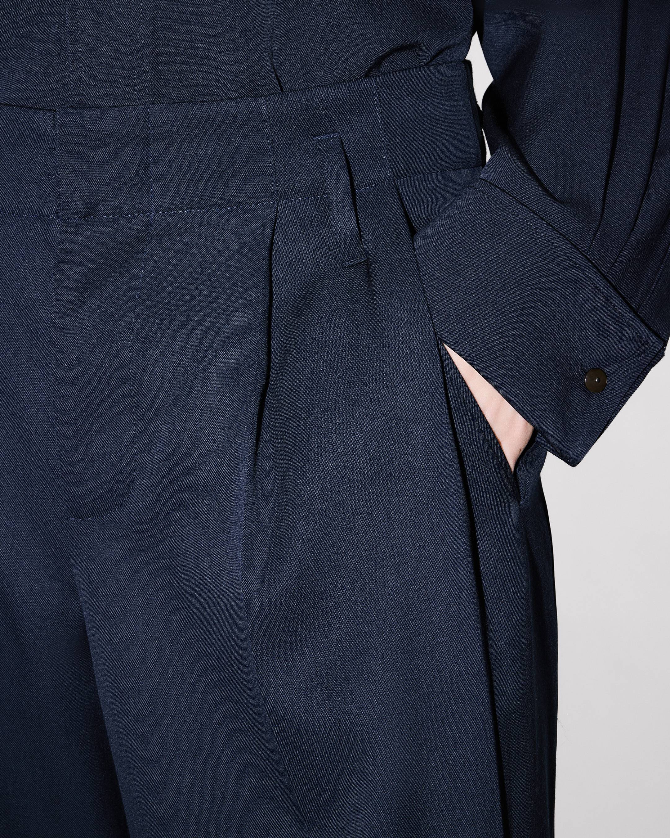 Kenzo Wide Leg Tailored Pants In Virgin Wool Women's