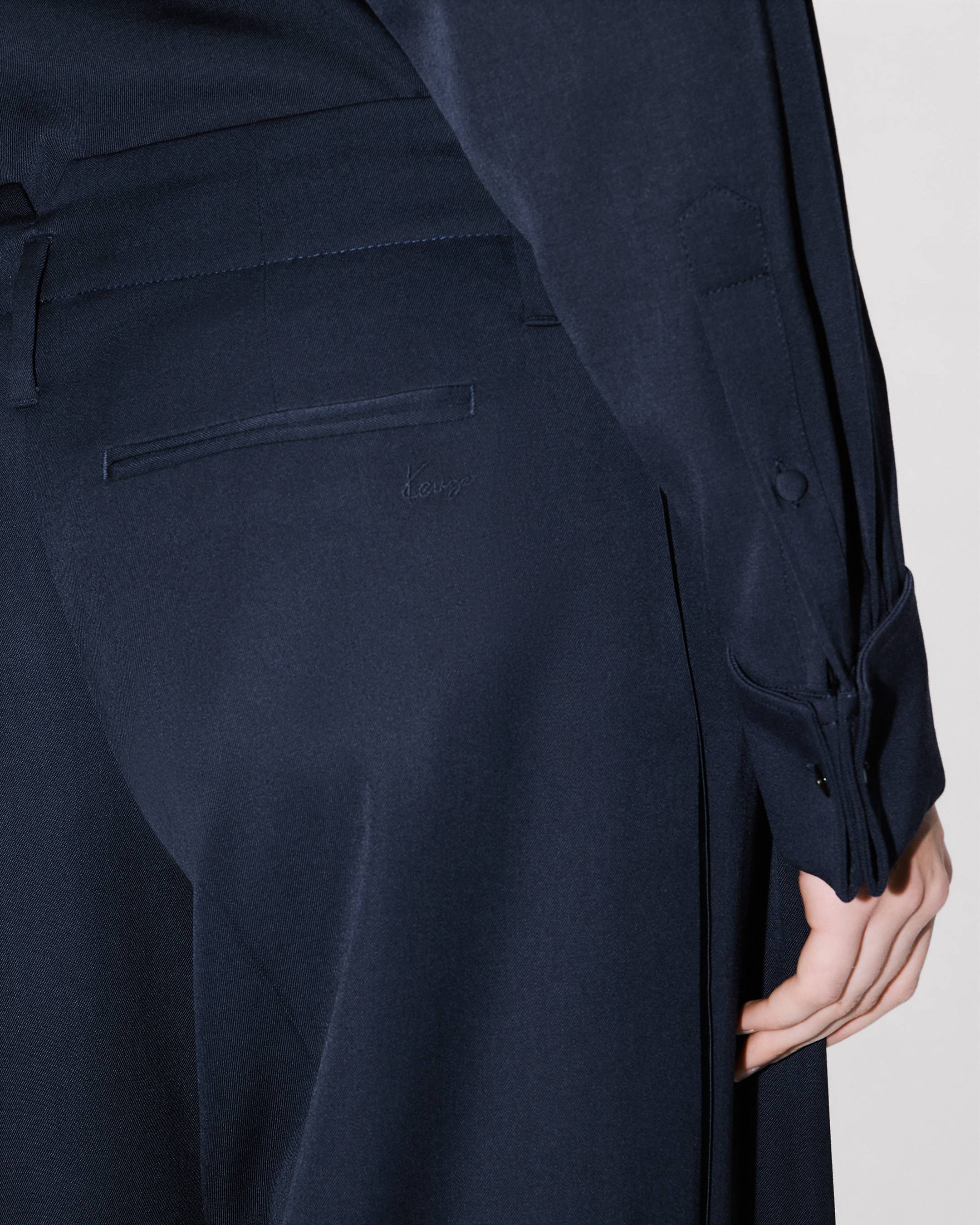 Kenzo Wide Leg Tailored Pants In Virgin Wool Women's