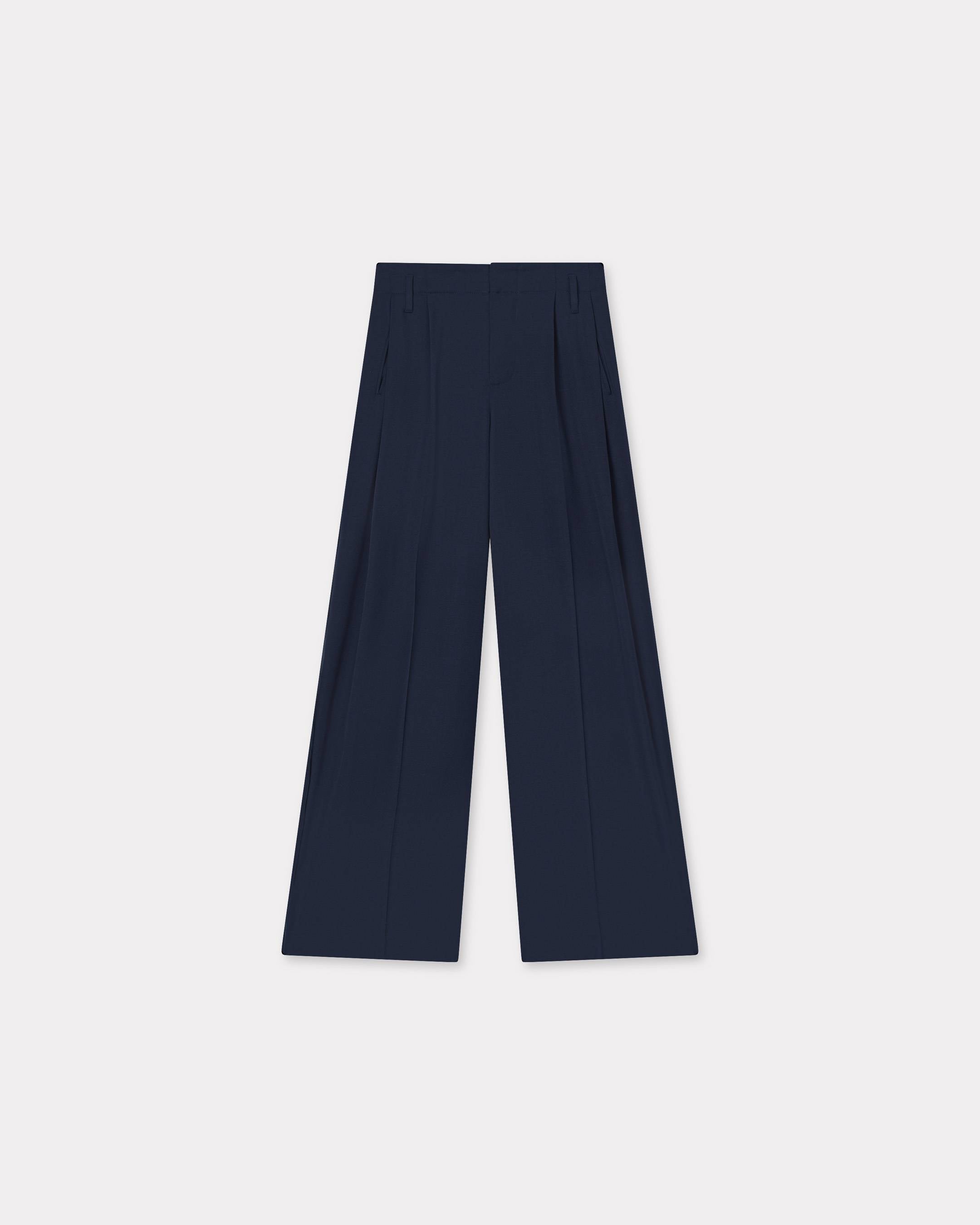 Kenzo Wide Leg Tailored Pants In Virgin Wool Women's