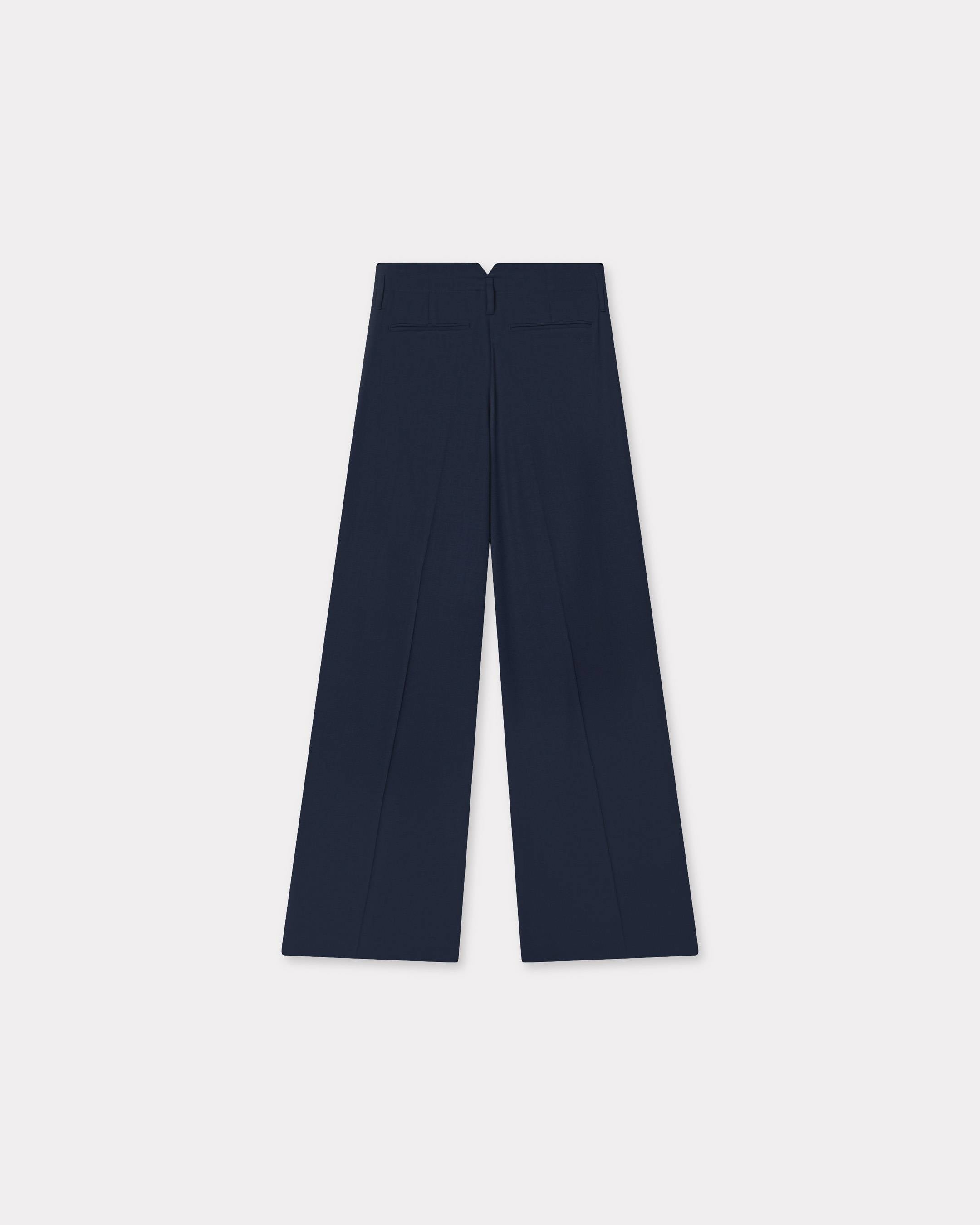 Kenzo Wide Leg Tailored Pants In Virgin Wool Women's