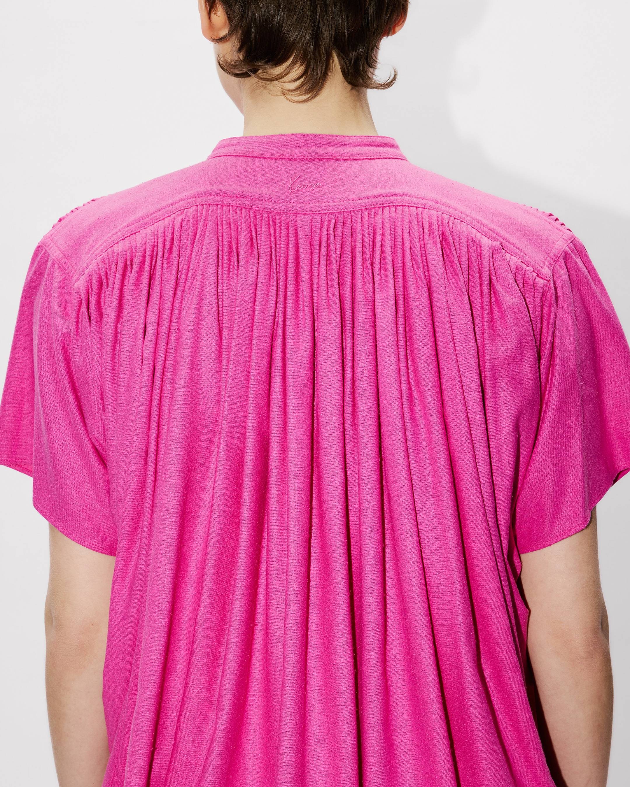 Kenzo Oversized Pleated Dress In Silk Floss Women's