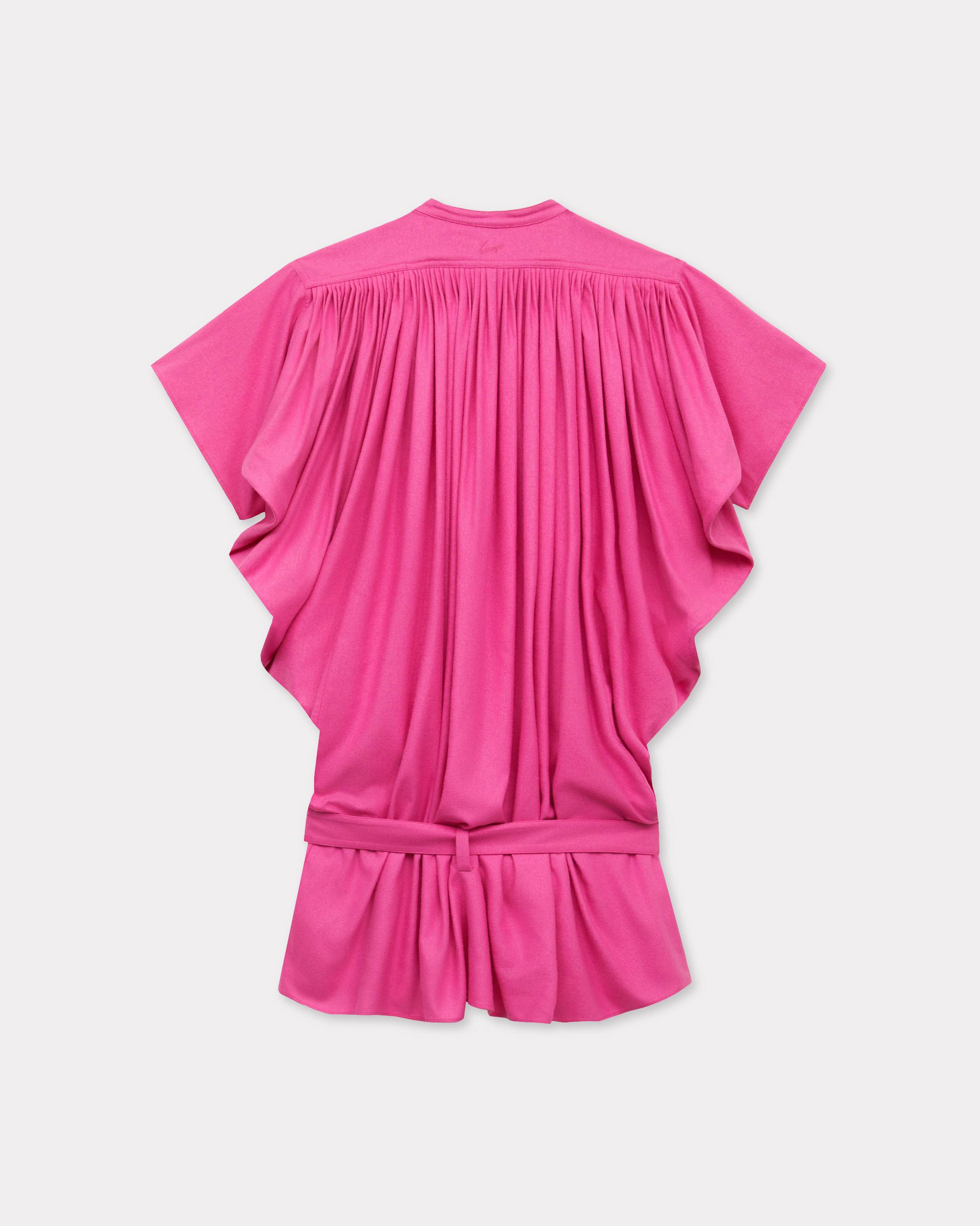 Kenzo Oversized Pleated Dress In Silk Floss Women's