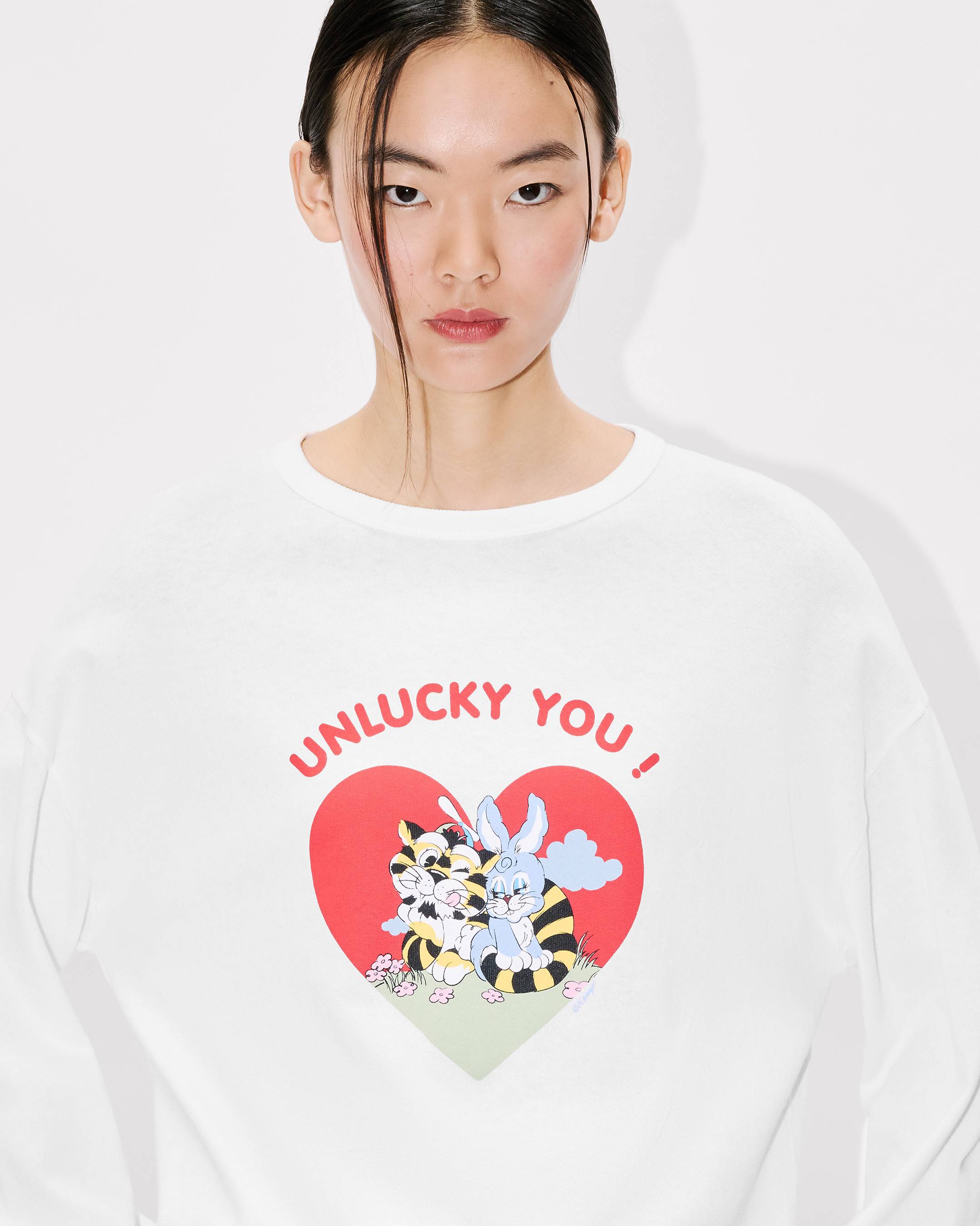 Kenzo Cartoon Long Sleeve Tshirt In Cotton Women's