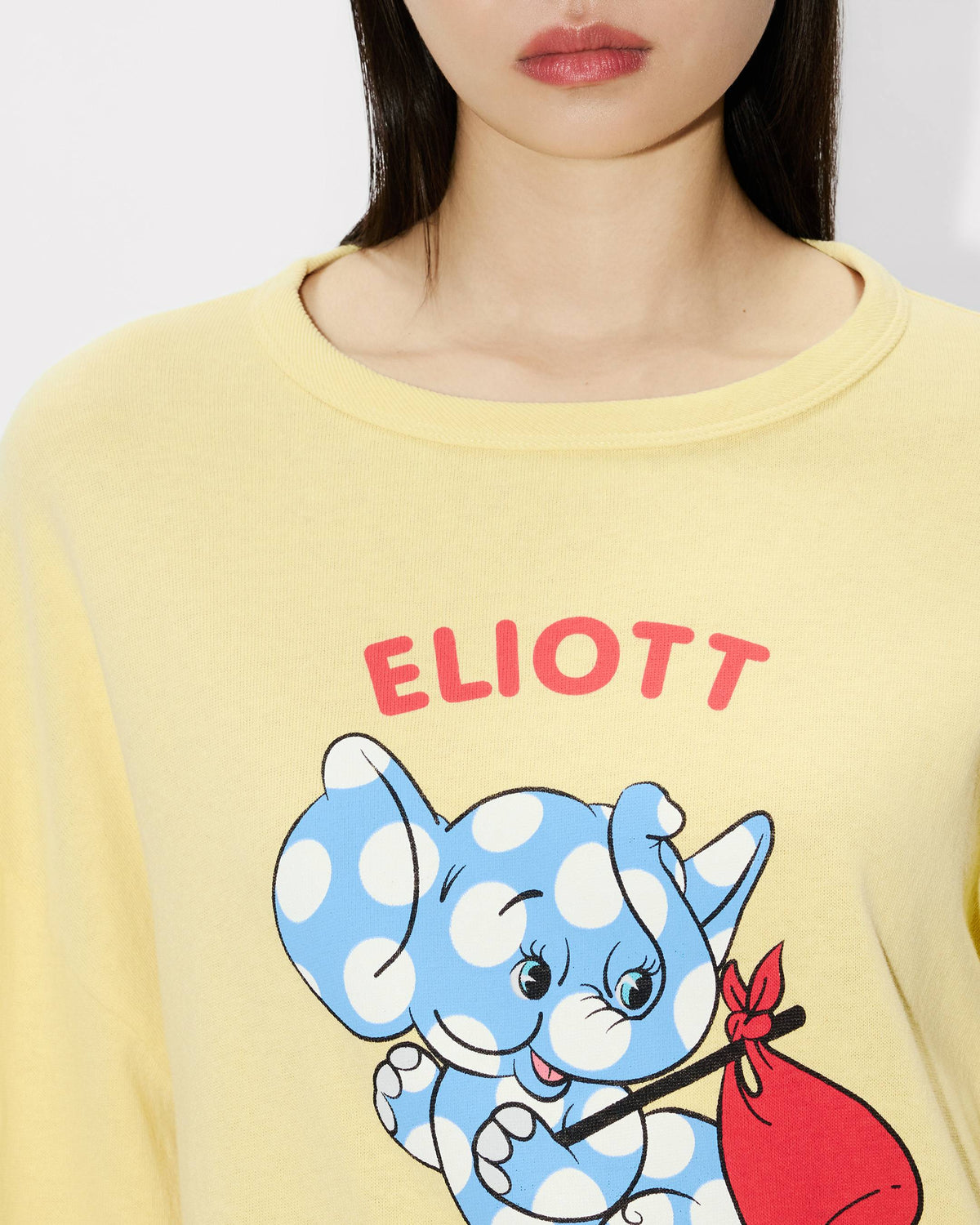 Kenzo Cartoon Long Sleeve Tshirt In Cotton Women's