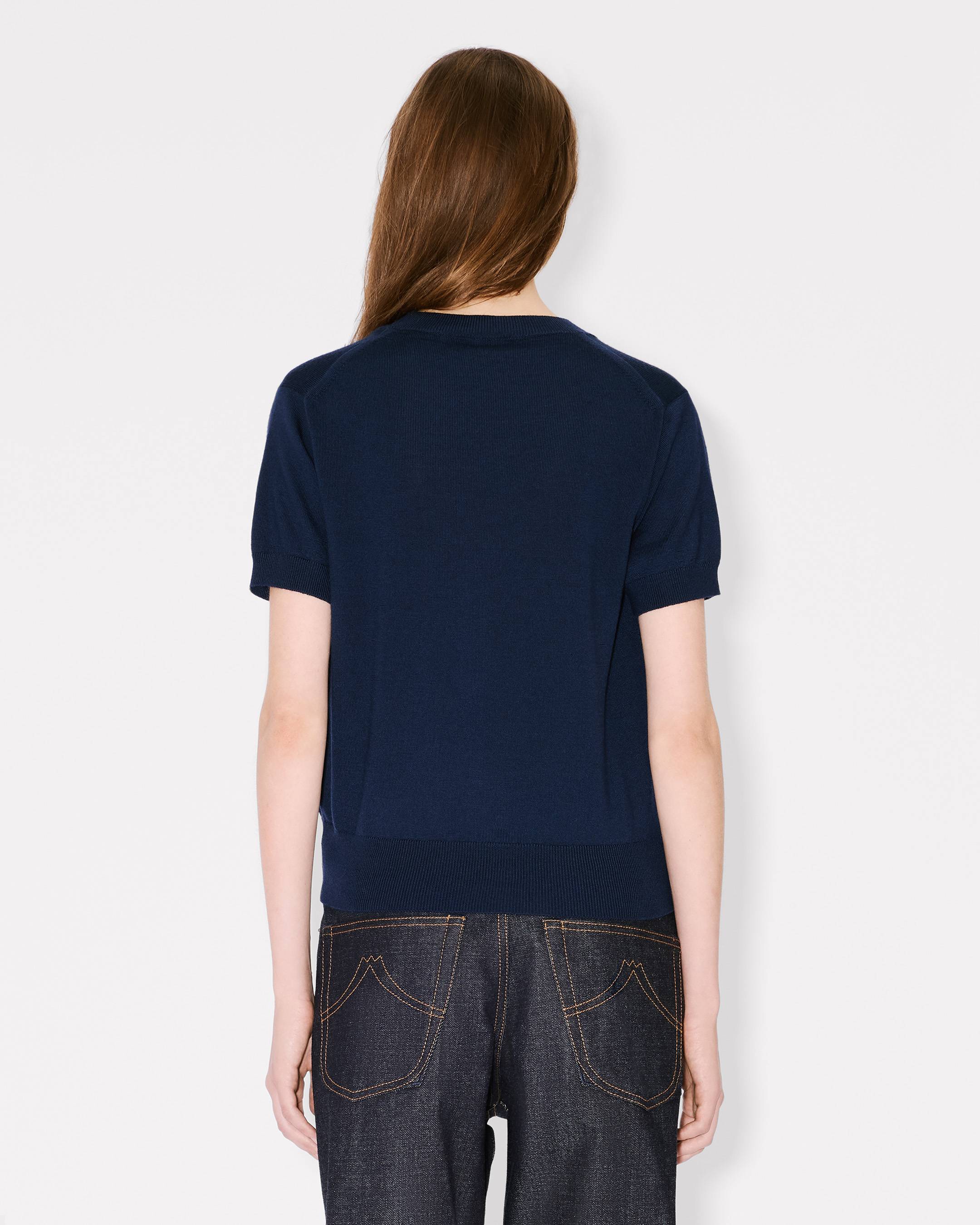 Kenzo Boke Flower Short Sleeve Top In Merino Wool Women's