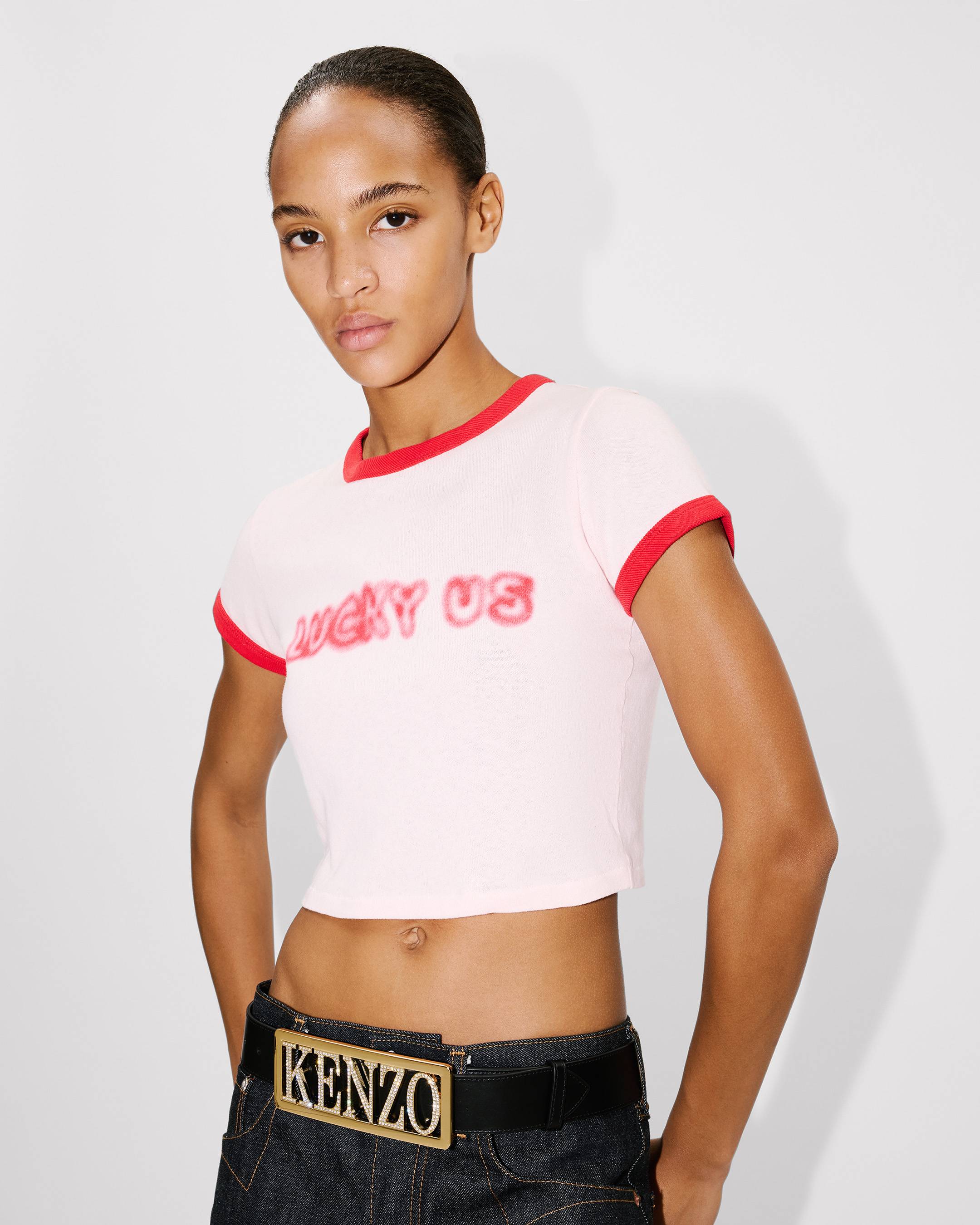 Kenzo Words Cropped Tshirt In Cotton Women's
