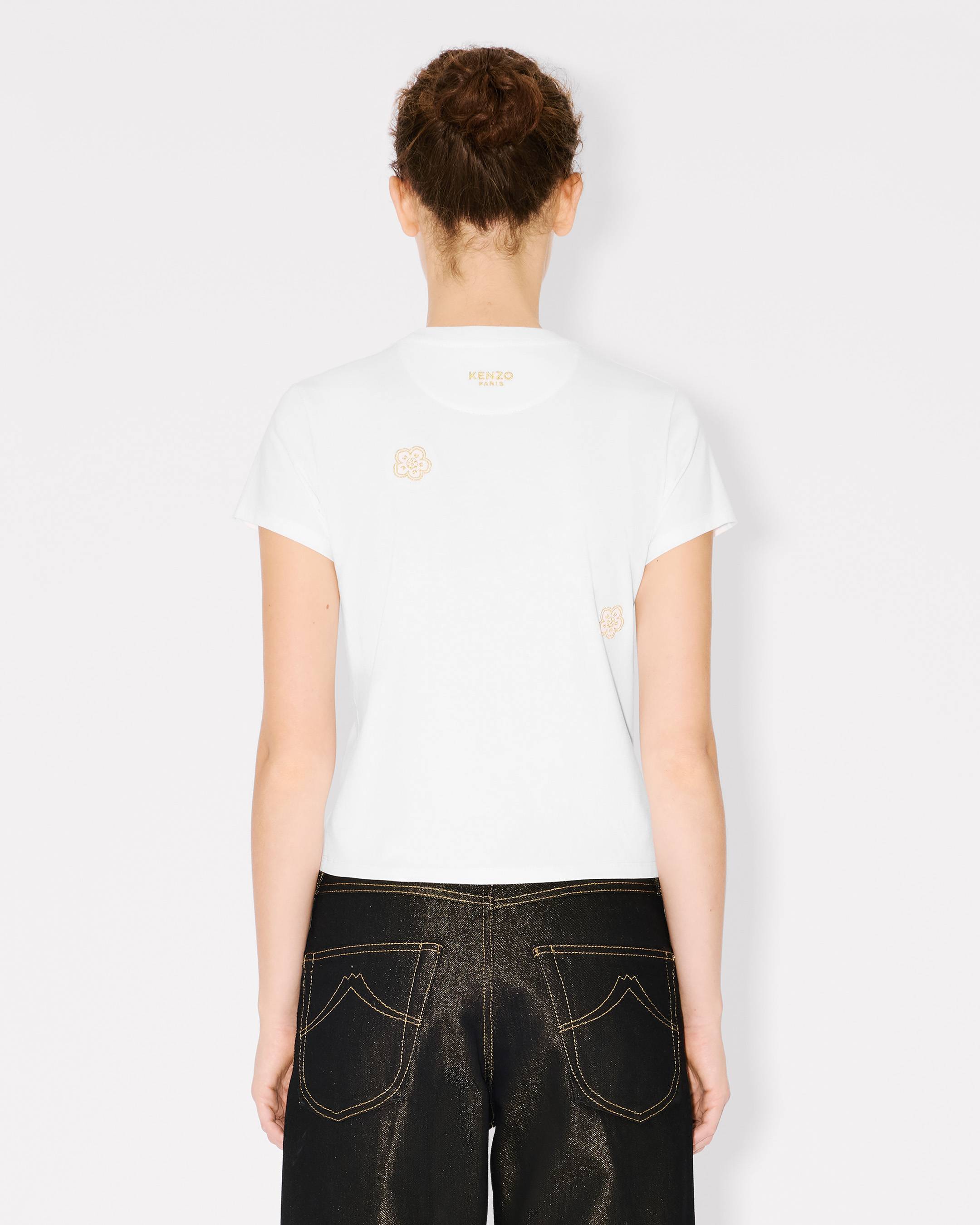 Kenzo Multi Boke Flower Embroidered Tshirt In Cotton Women's