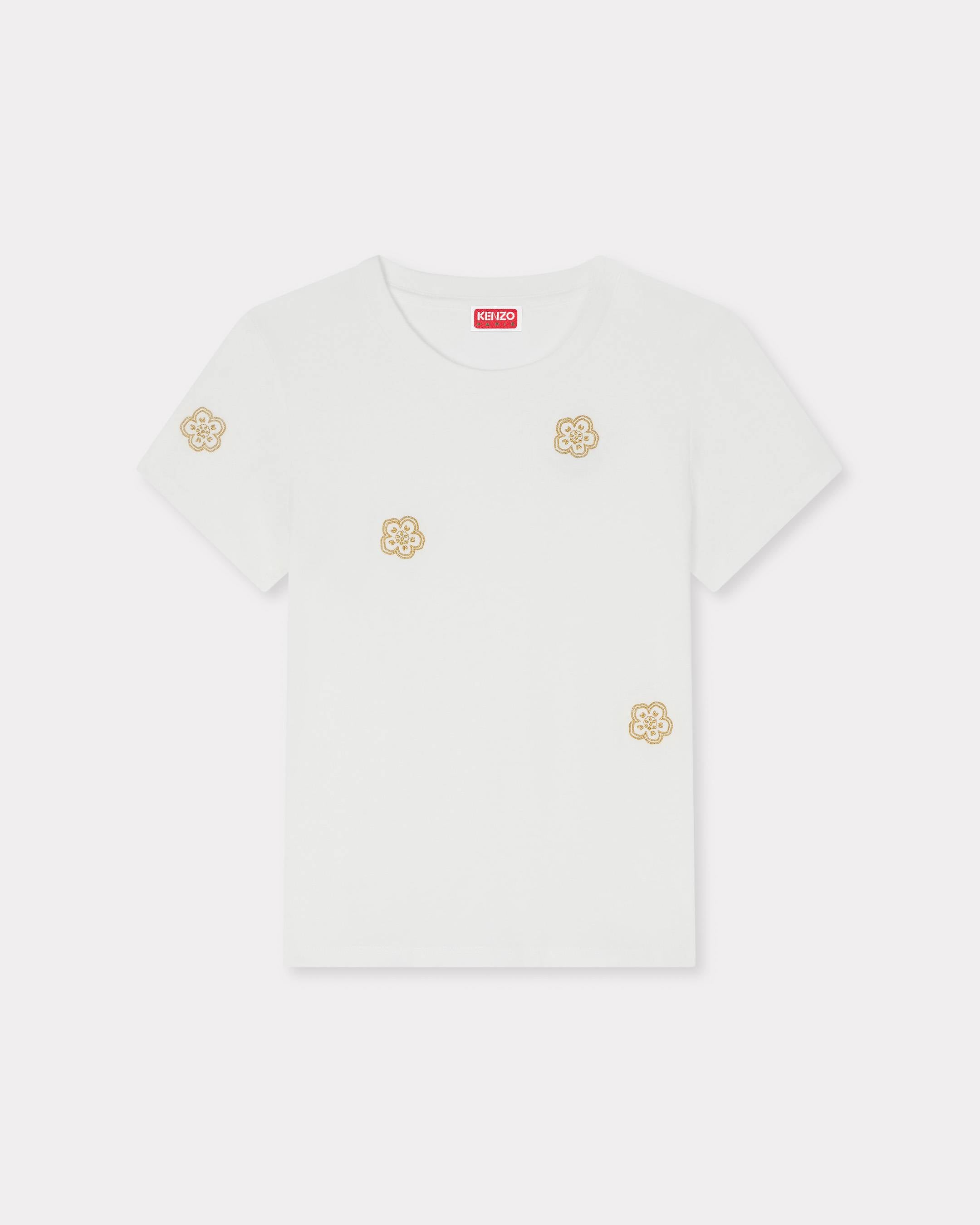 Kenzo Multi Boke Flower Embroidered Tshirt In Cotton Women's