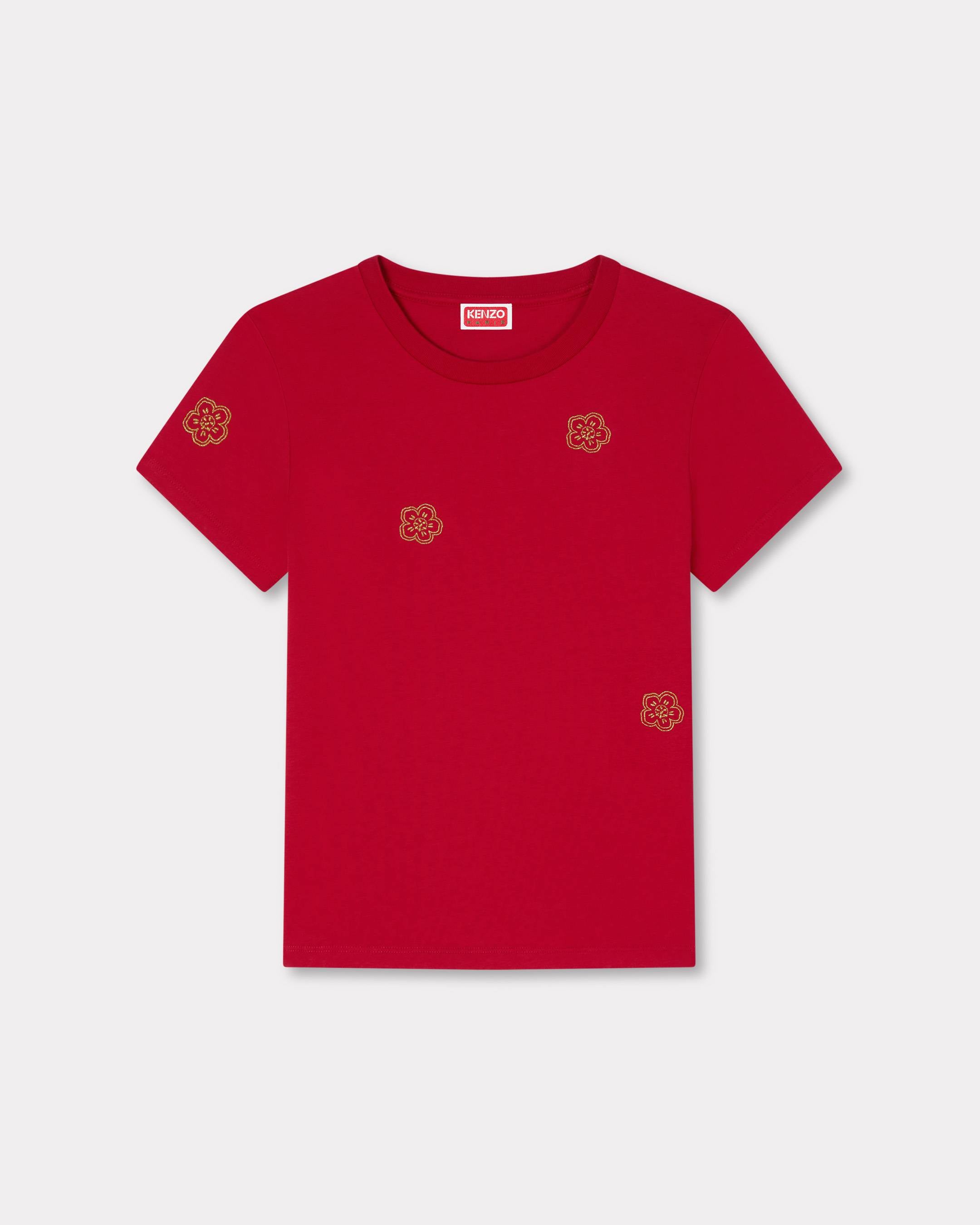 Kenzo Multi Boke Flower Embroidered Tshirt In Cotton Women's