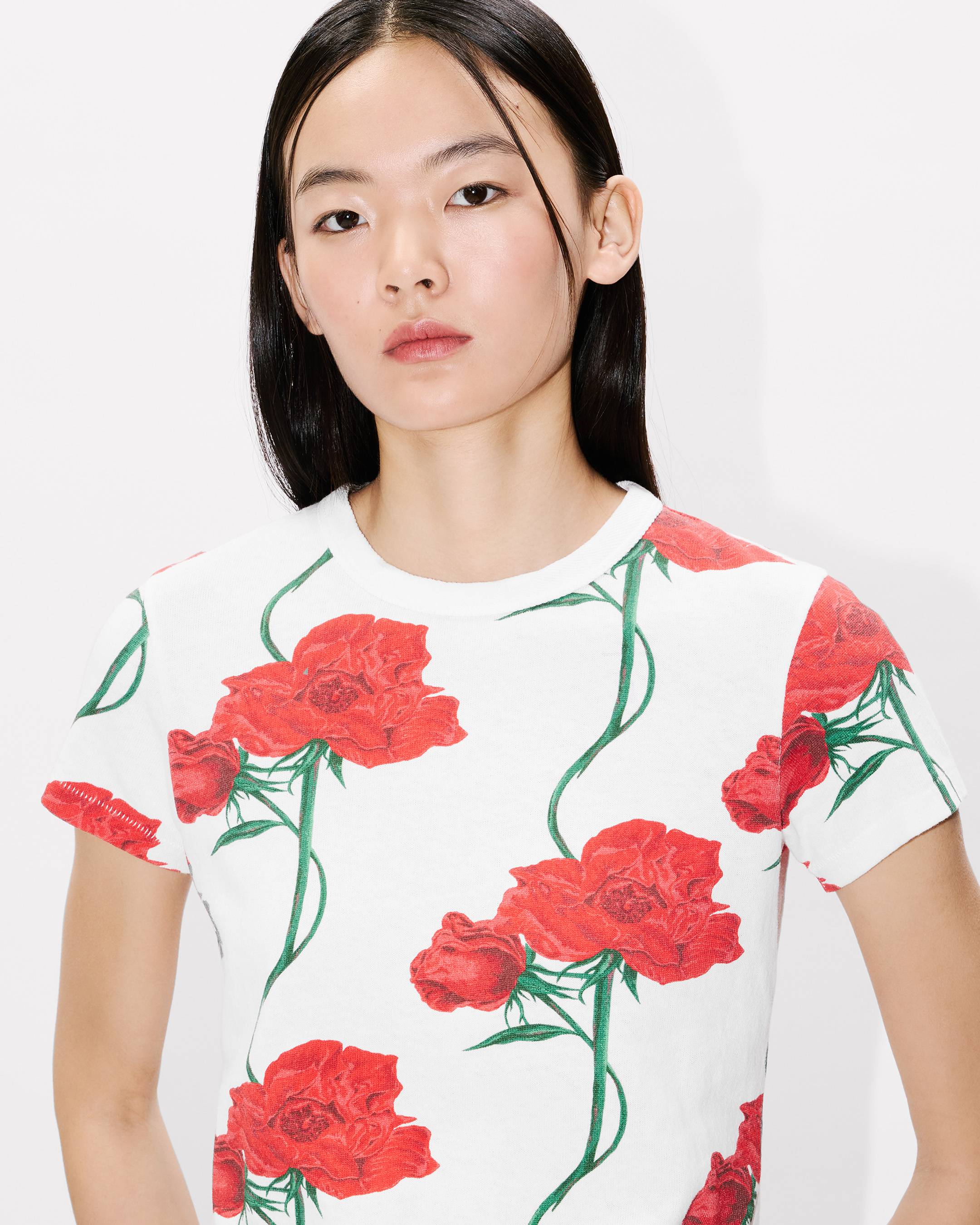 Kenzo Archive Rose Tshirt In Cotton Women's