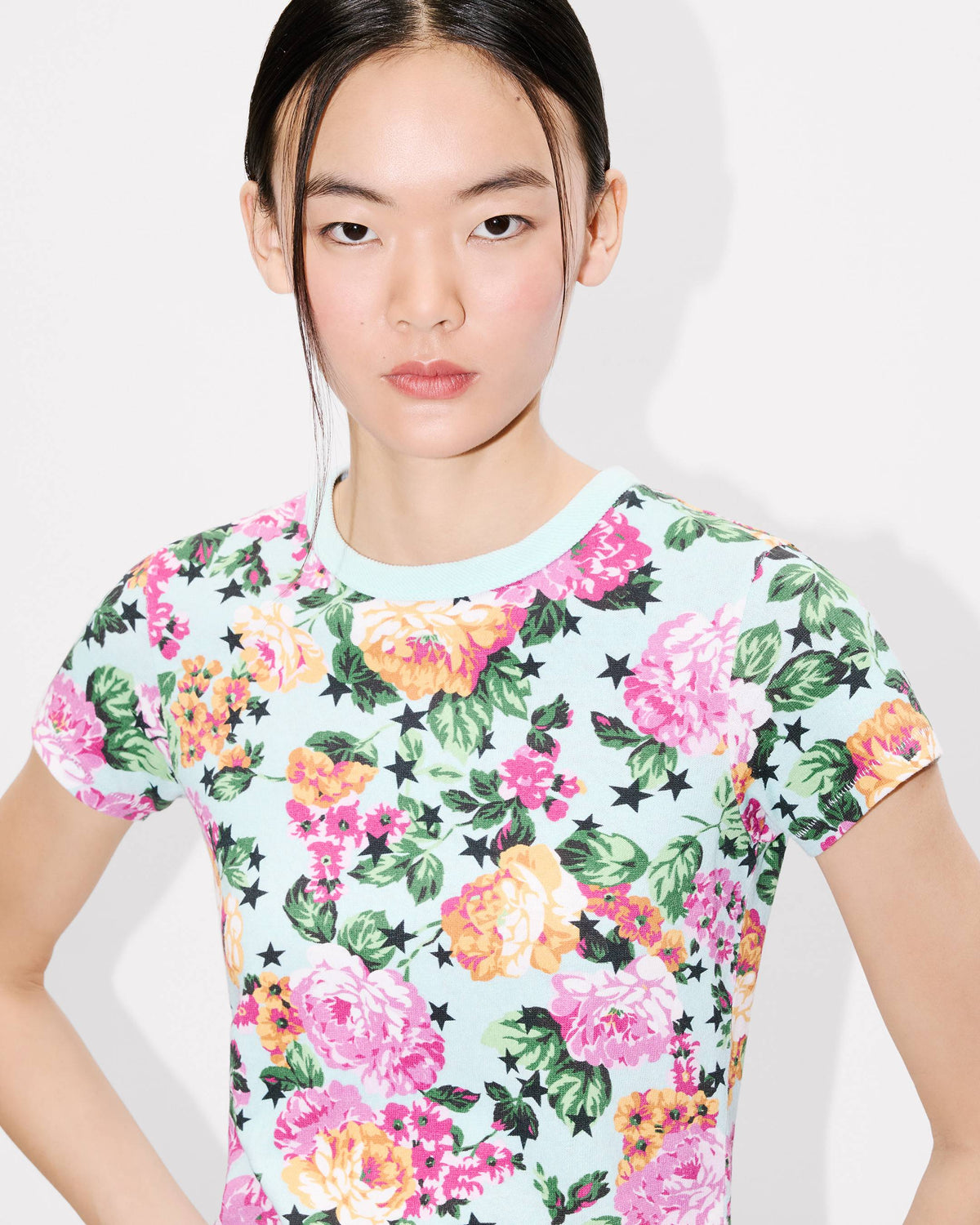 Kenzo Floral Tshirt In Cotton Women's