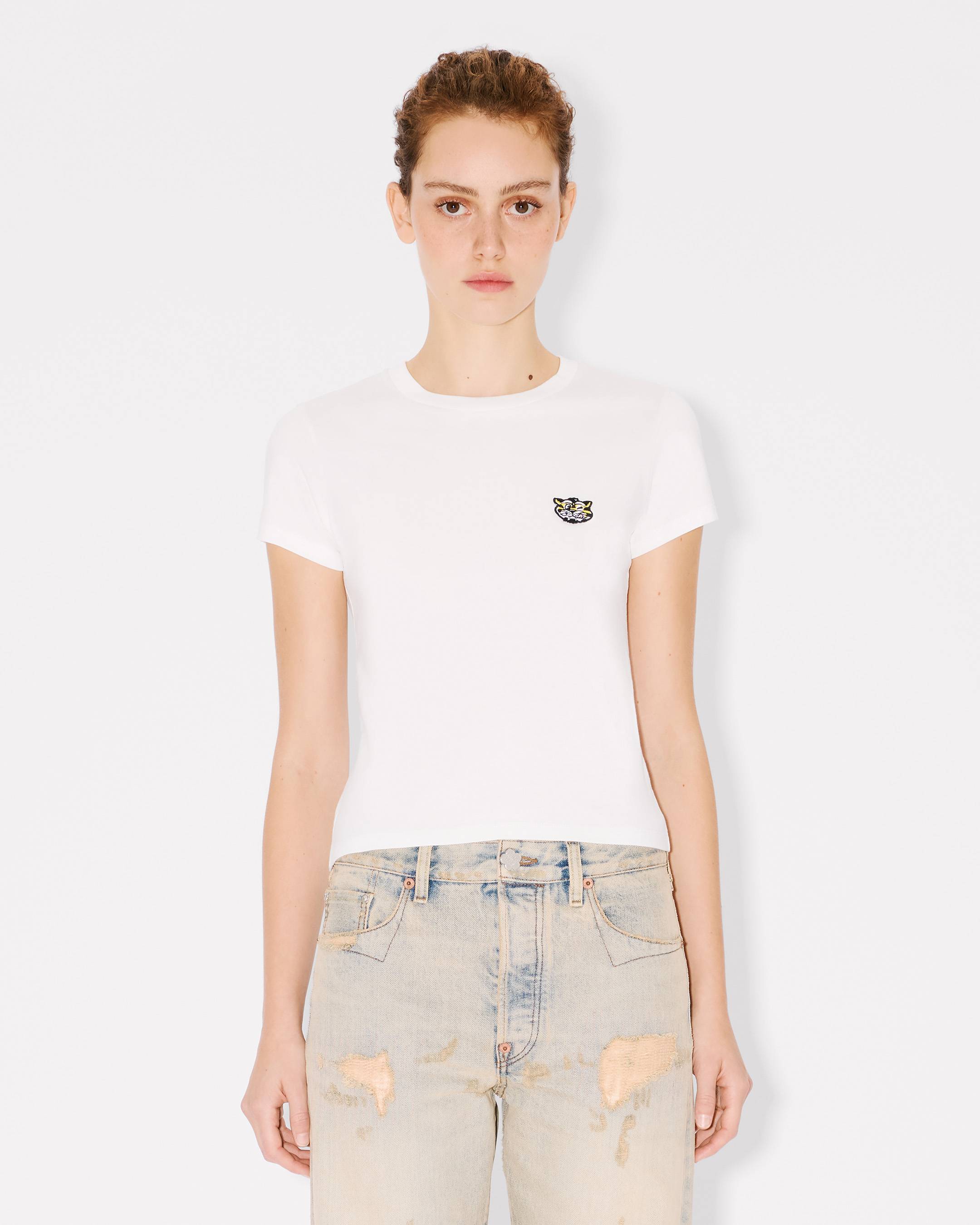 Kenzo Wild Tiger Embroidered Tshirt In Cotton Women's