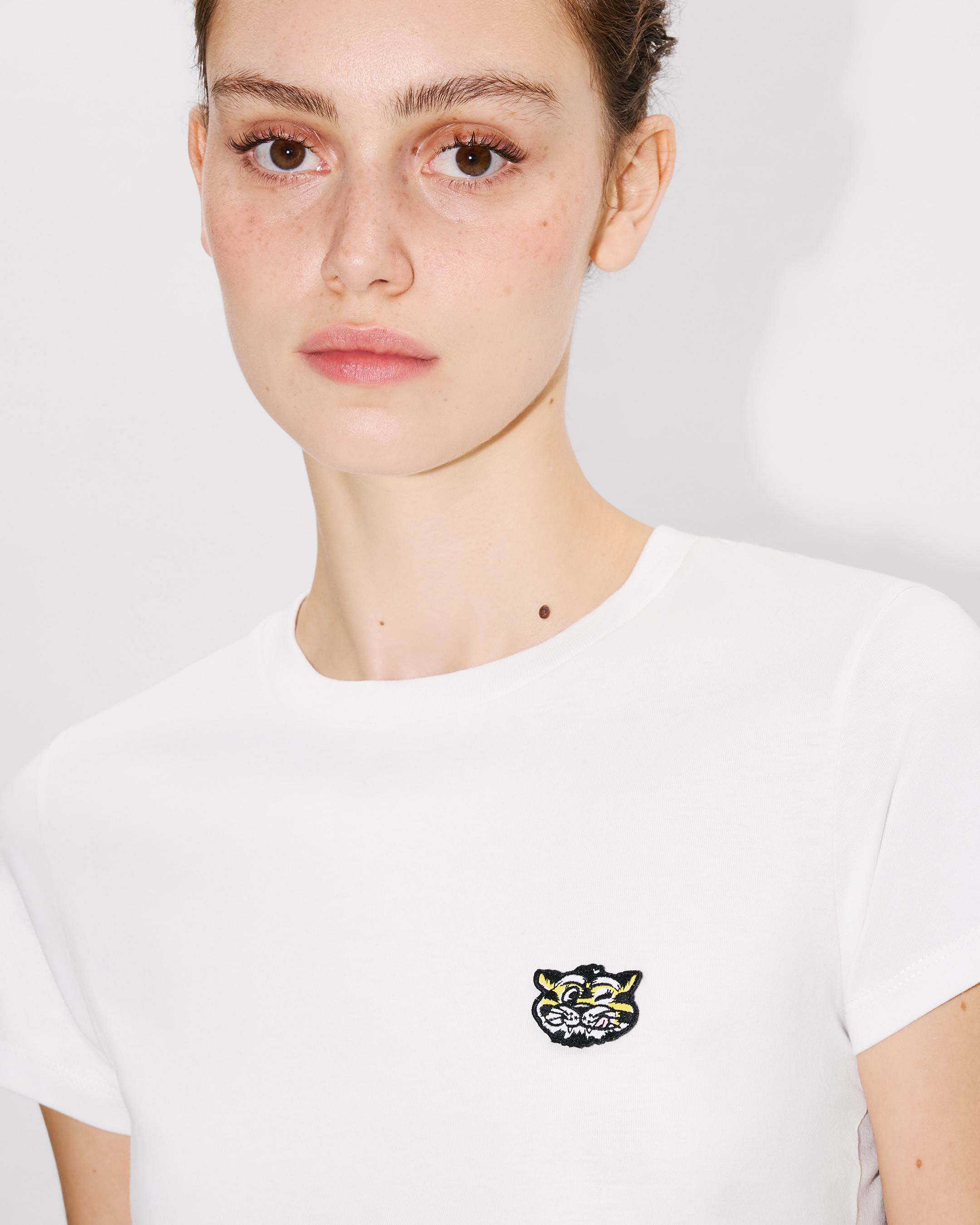 Kenzo Wild Tiger Embroidered Tshirt In Cotton Women's