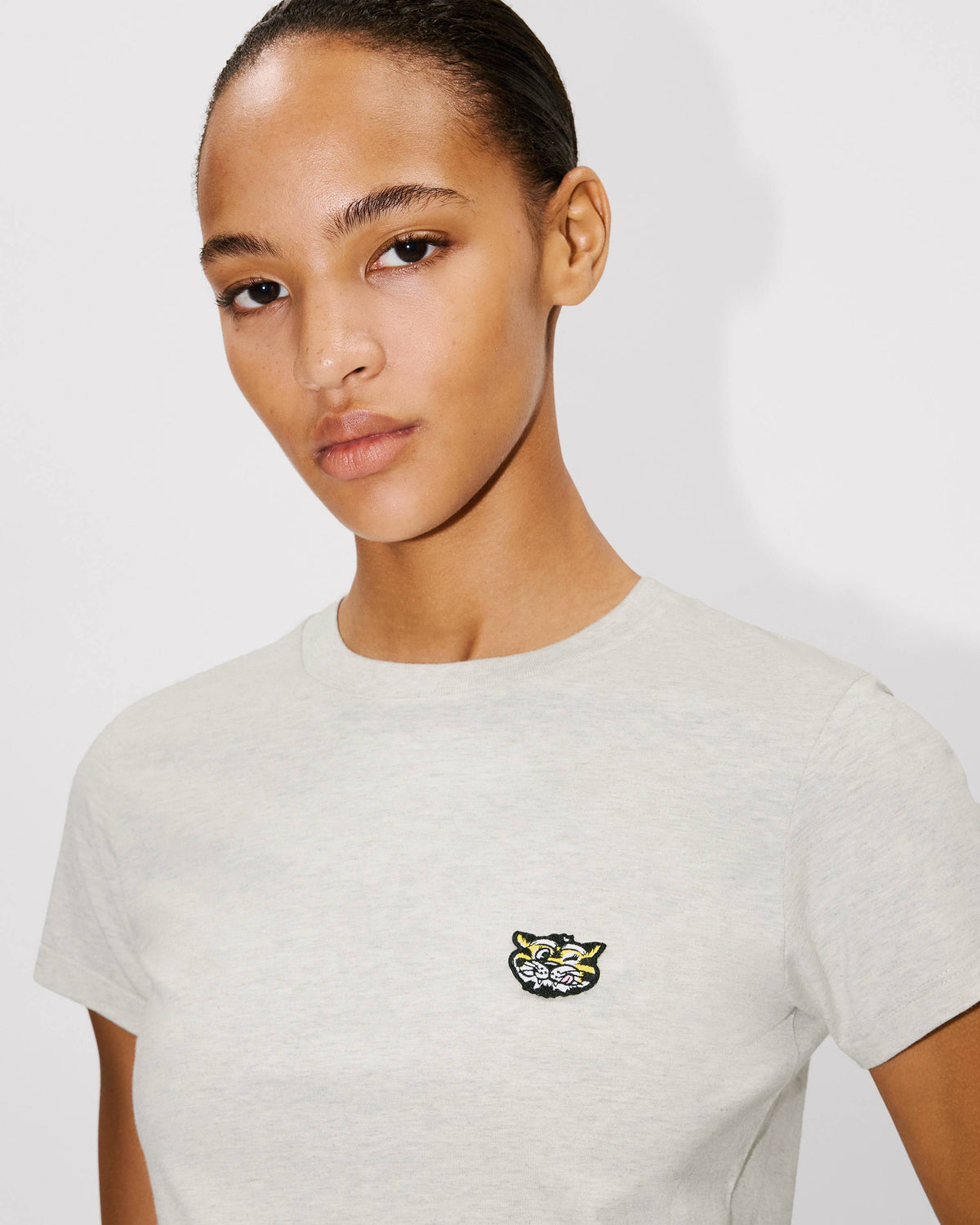 Kenzo Wild Tiger Embroidered Tshirt In Cotton Women's