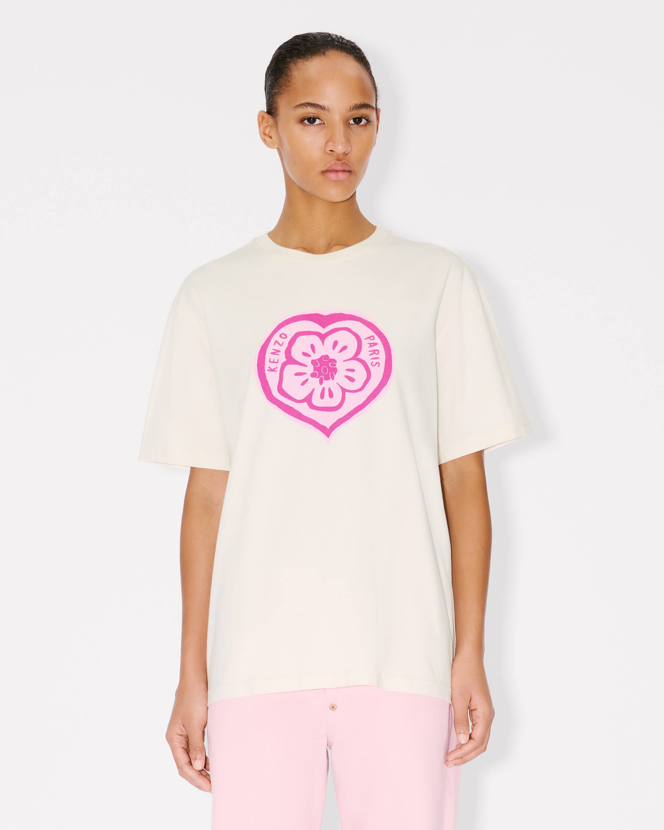 Kenzo Boke Heart Loose Tshirt In Cotton Women's