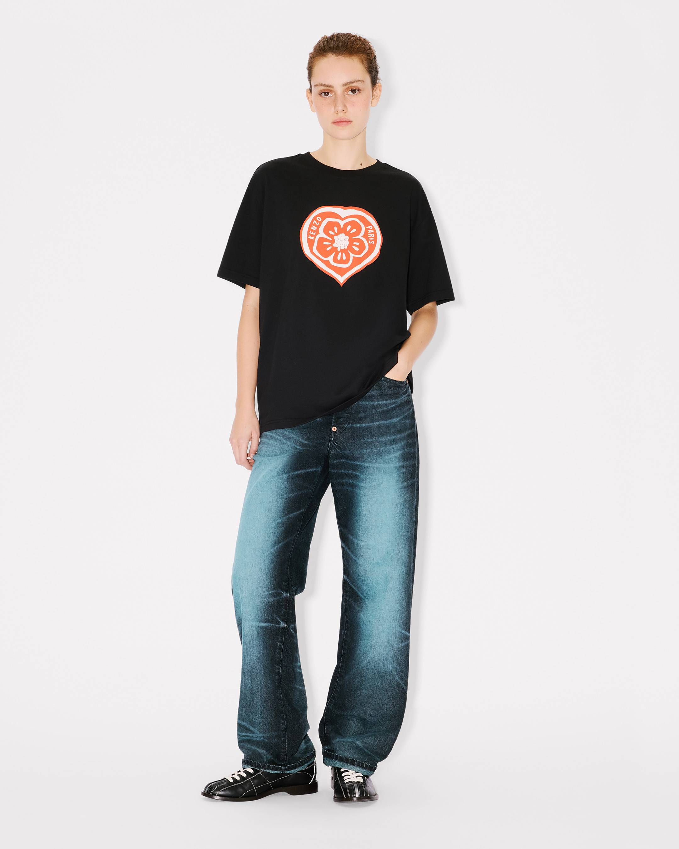 Kenzo Boke Heart Loose Tshirt In Cotton Women's