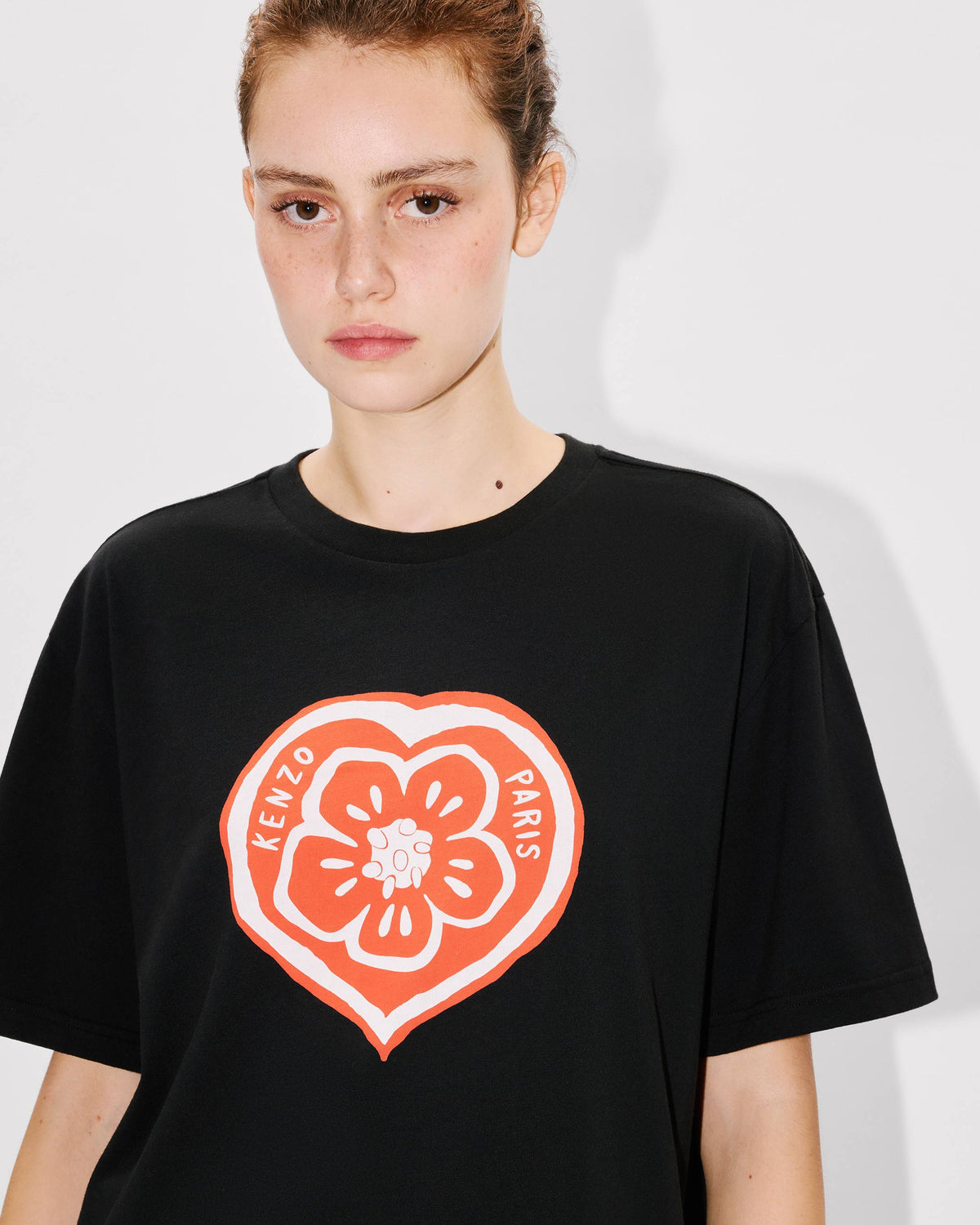 Kenzo Boke Heart Loose Tshirt In Cotton Women's