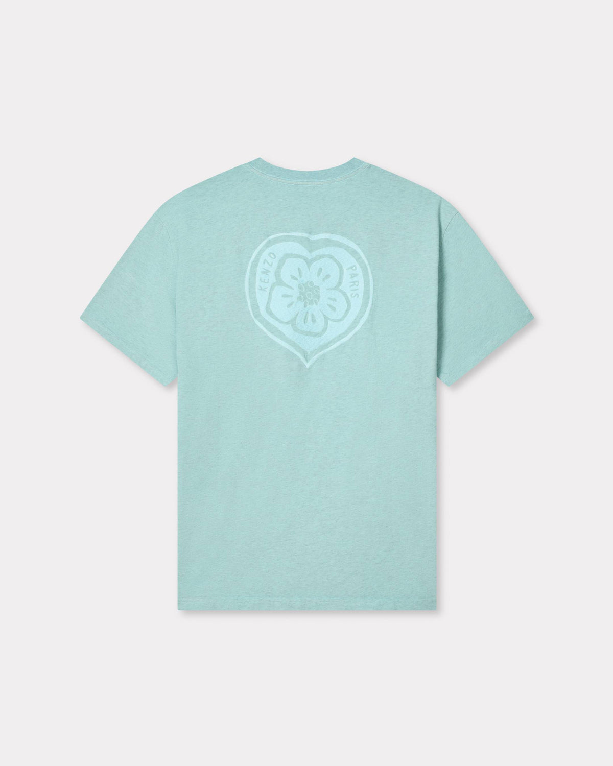 Kenzo Boke Heart Embroidered Loose Tshirt In Cotton Women's