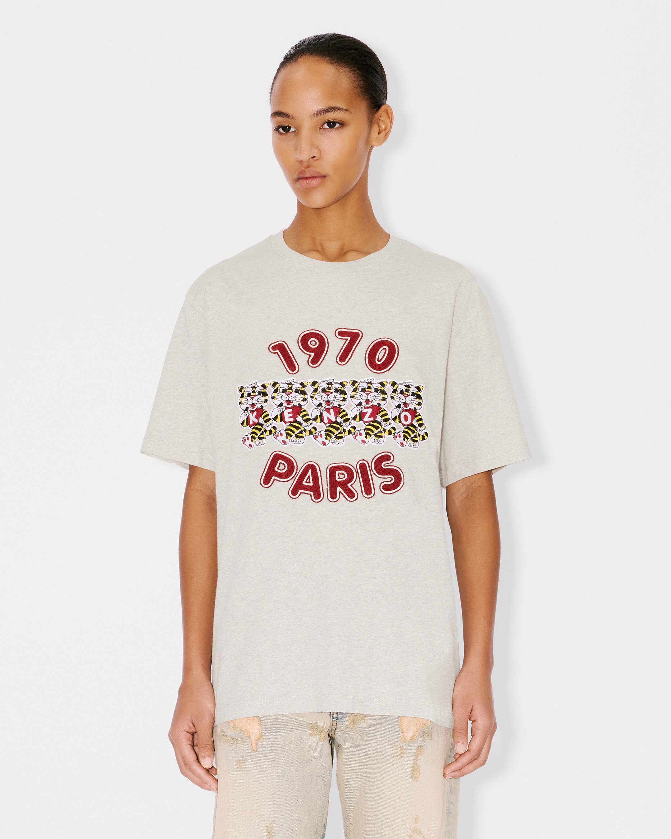 Kenzo Wild Tiger Embroidered Loose Tshirt In Cotton Women's