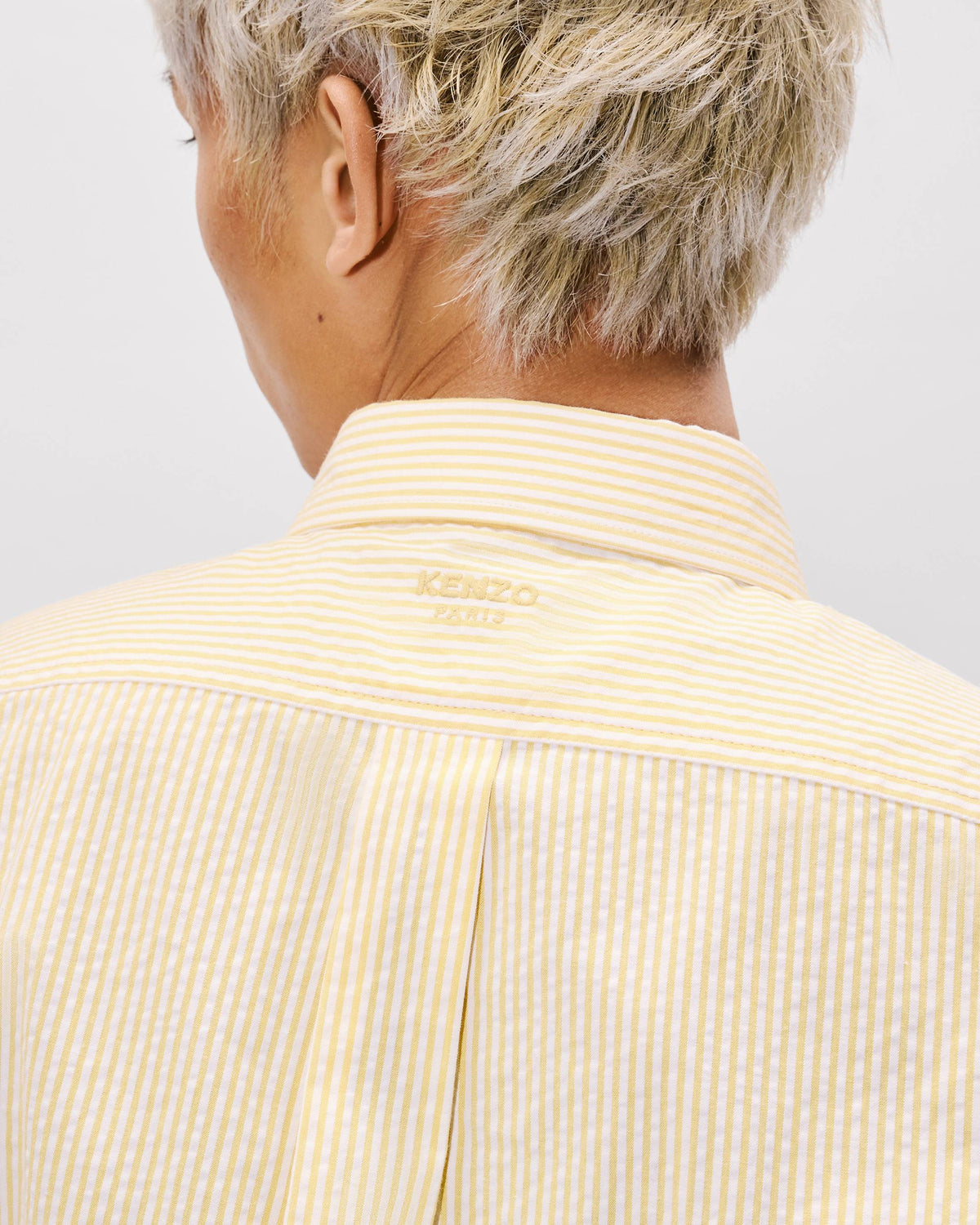Kenzo Boke Flower Short Sleeve Shirt In Cotton Seersucker