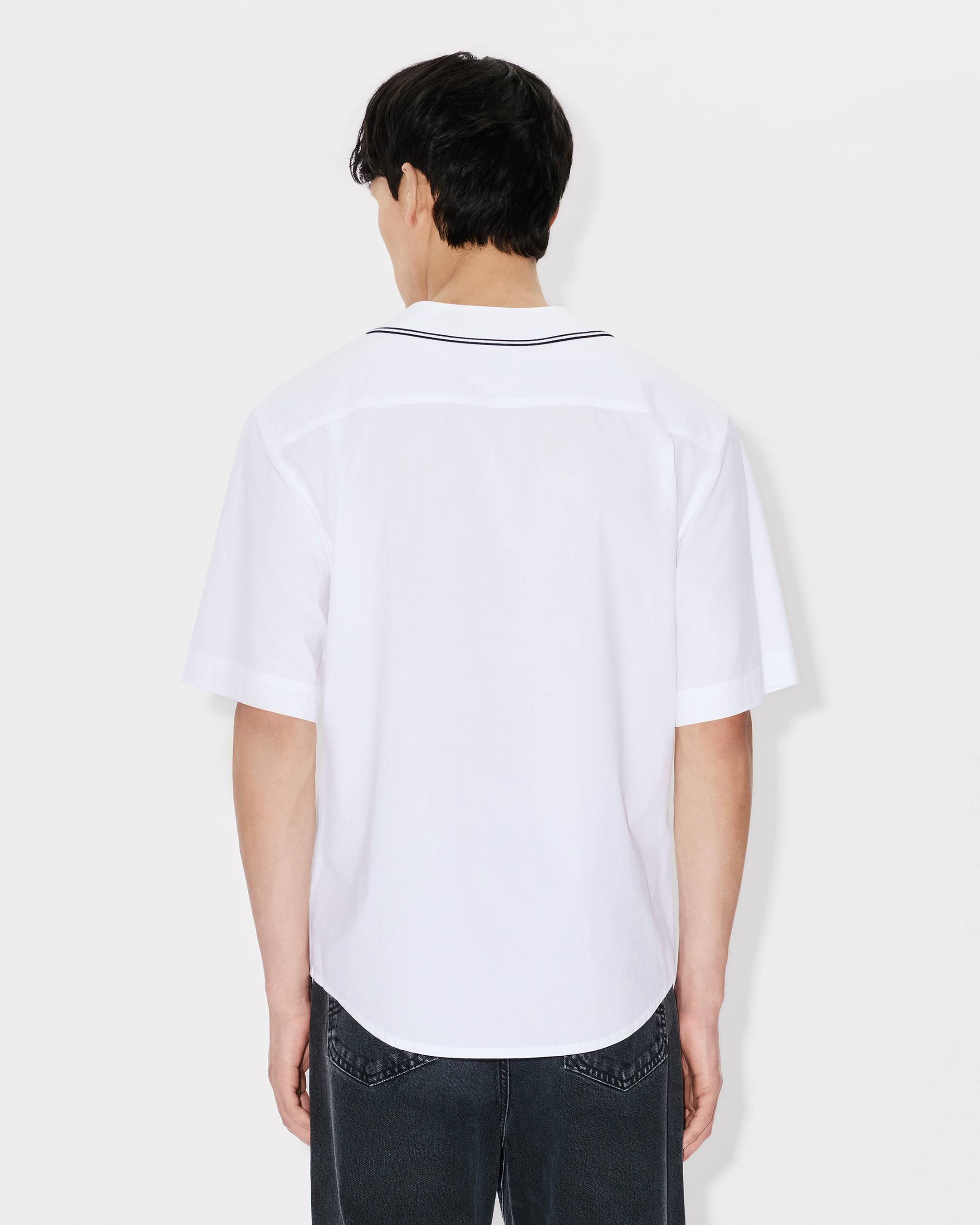 Kenzo Boke Flower 20 Baseball Short Sleeve Shirt In Cotton Poplin