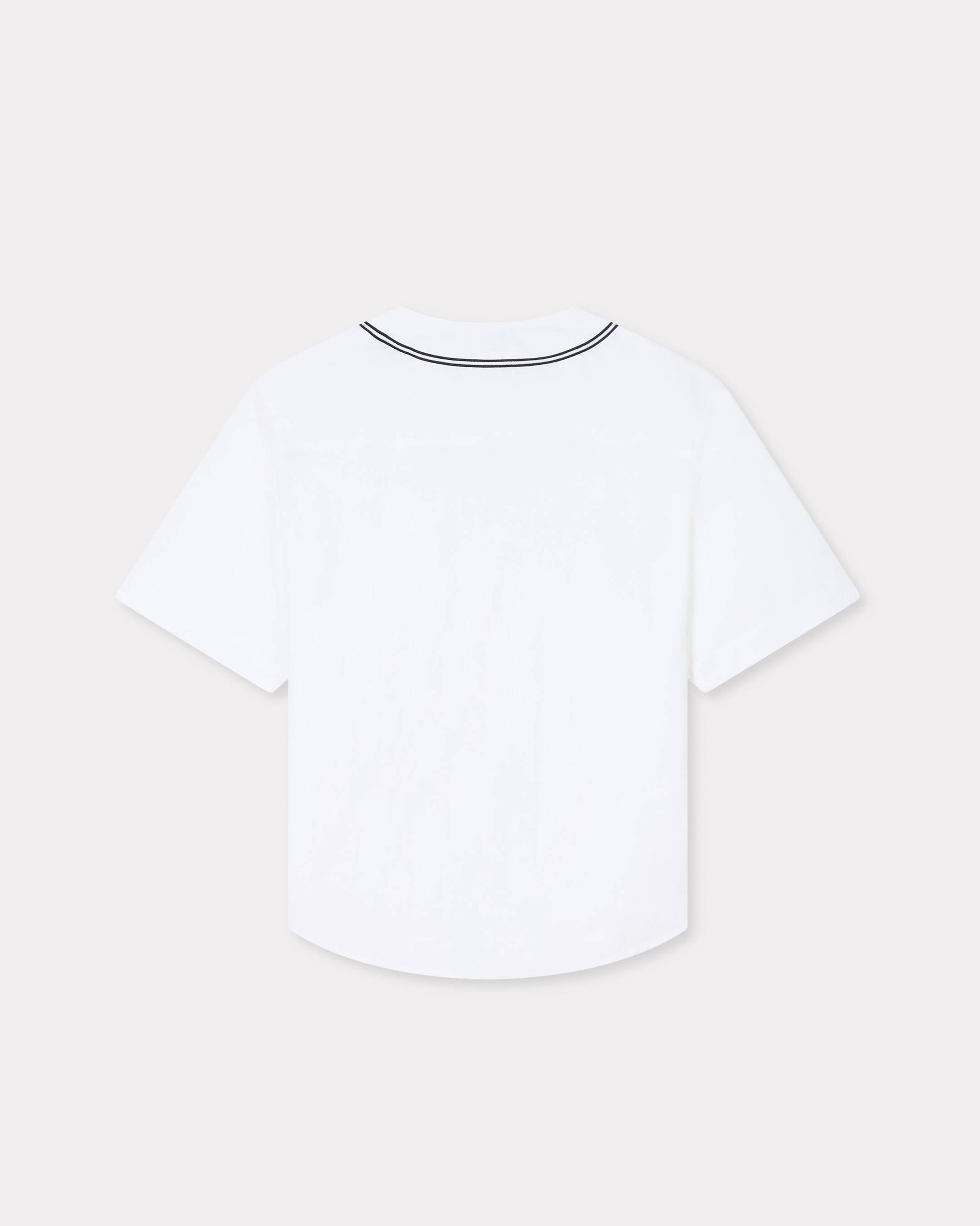 Kenzo Boke Flower 20 Baseball Short Sleeve Shirt In Cotton Poplin