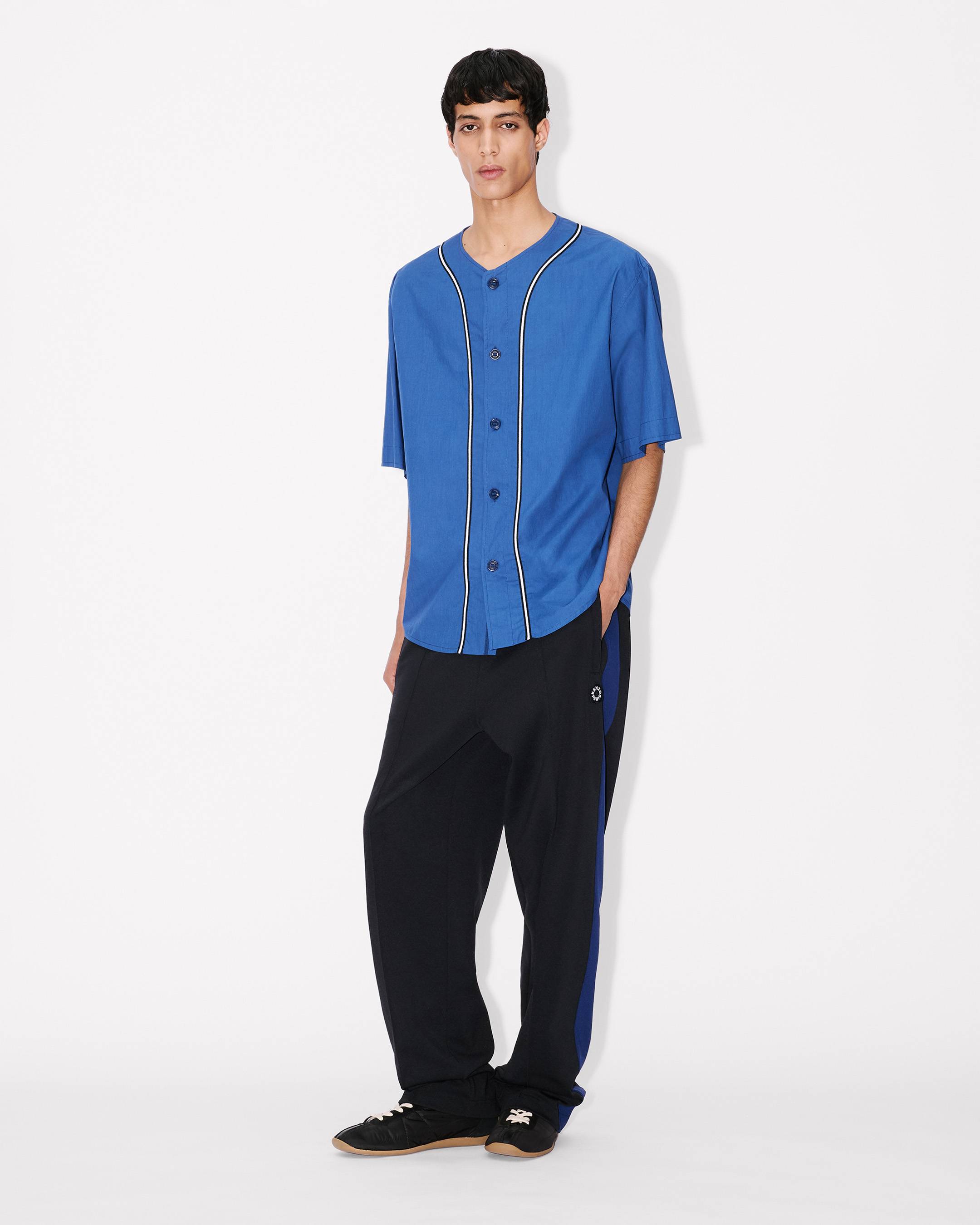 Kenzo Boke Flower 20 Baseball Short Sleeve Shirt In Cotton Poplin