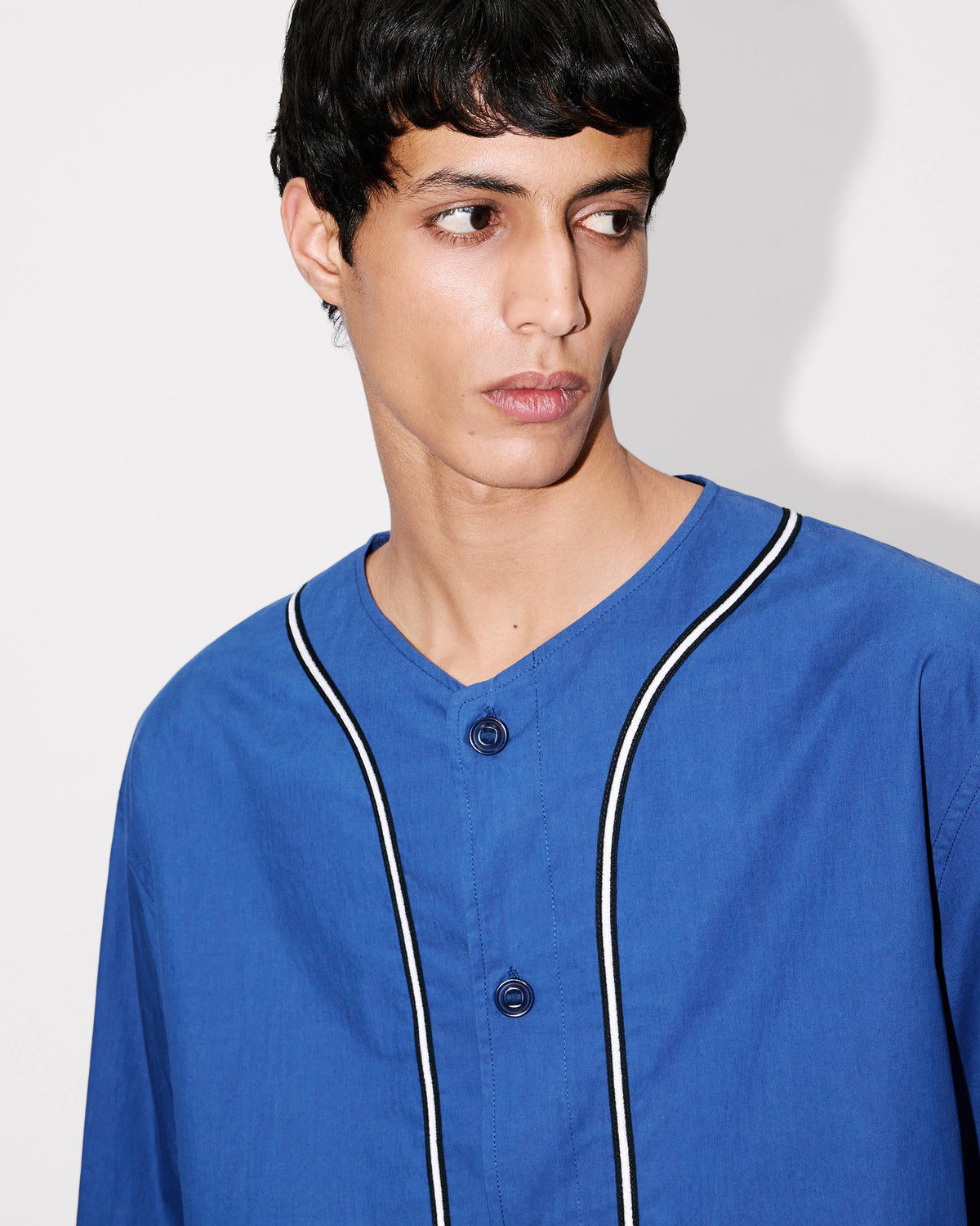 Kenzo Boke Flower 20 Baseball Short Sleeve Shirt In Cotton Poplin