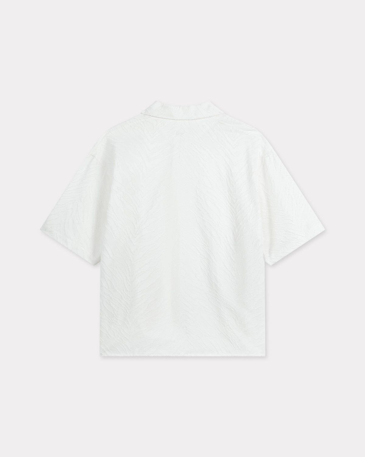 Kenzo Tiger Hawaiian Short Sleeve Shirt In Cotton Jacquard
