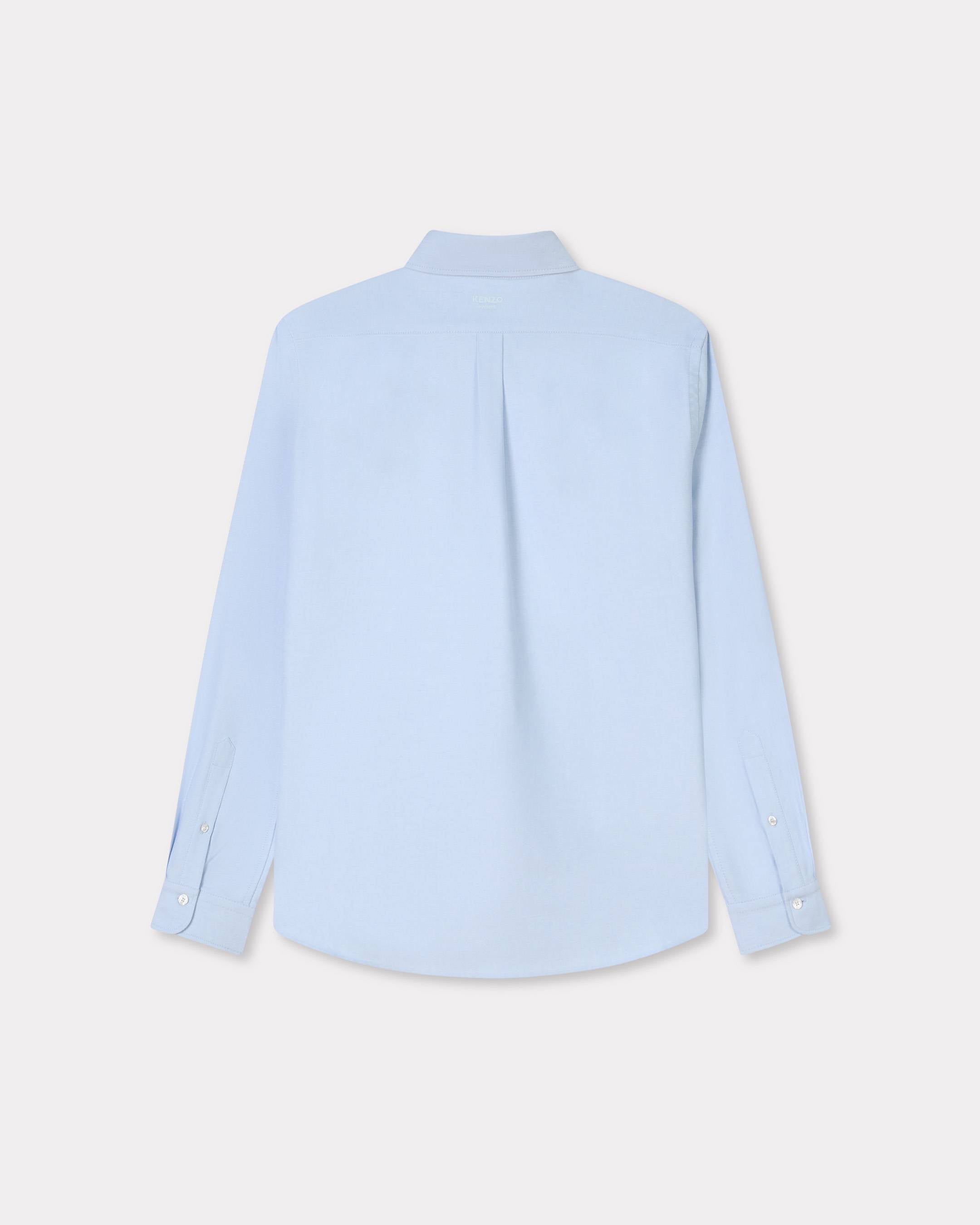 Kenzo Boke Flower Embroidered Casual Shirt In Cotton Oxford