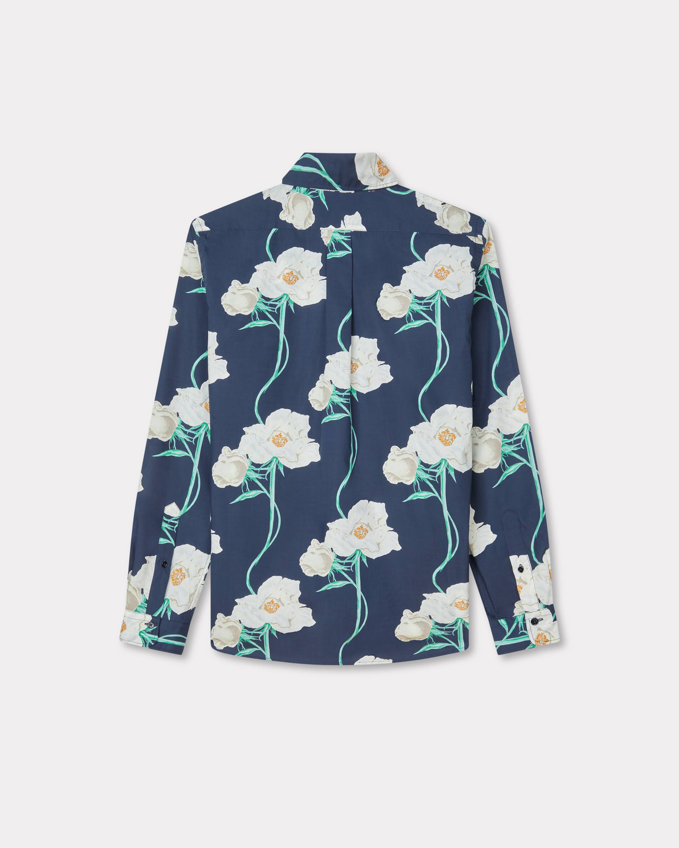 Kenzo Archive Rose Casual Shirt In Oxford Cotton