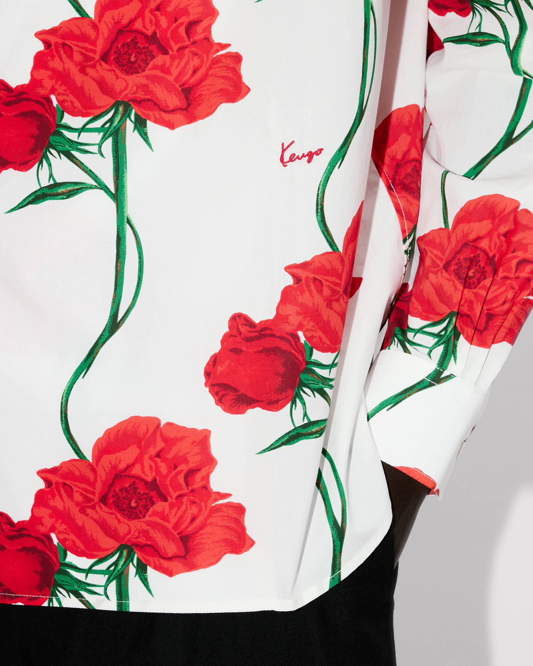 Kenzo Archive Rose Double Breasted Shirt In Cotton