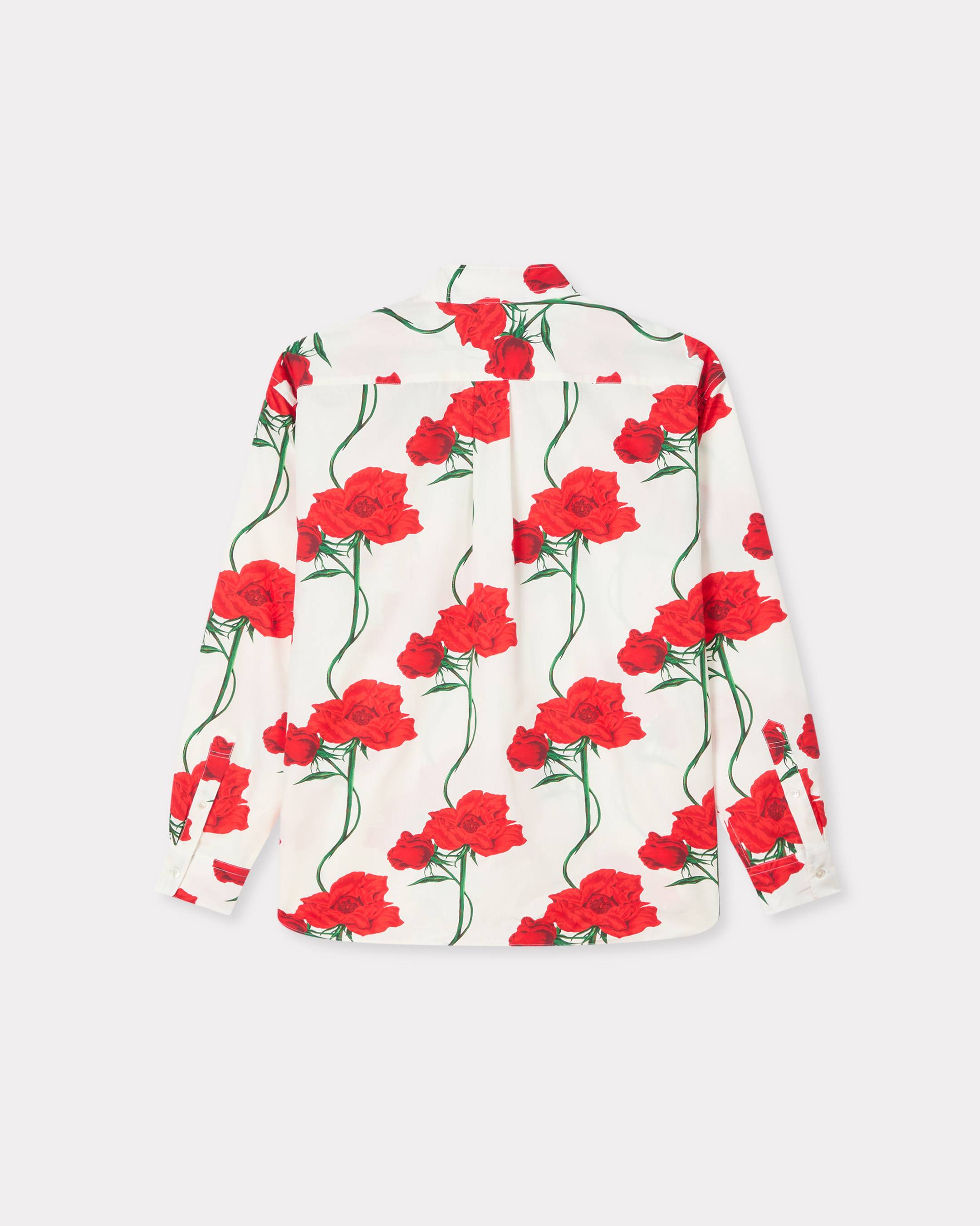 Kenzo Archive Rose Double Breasted Shirt In Cotton