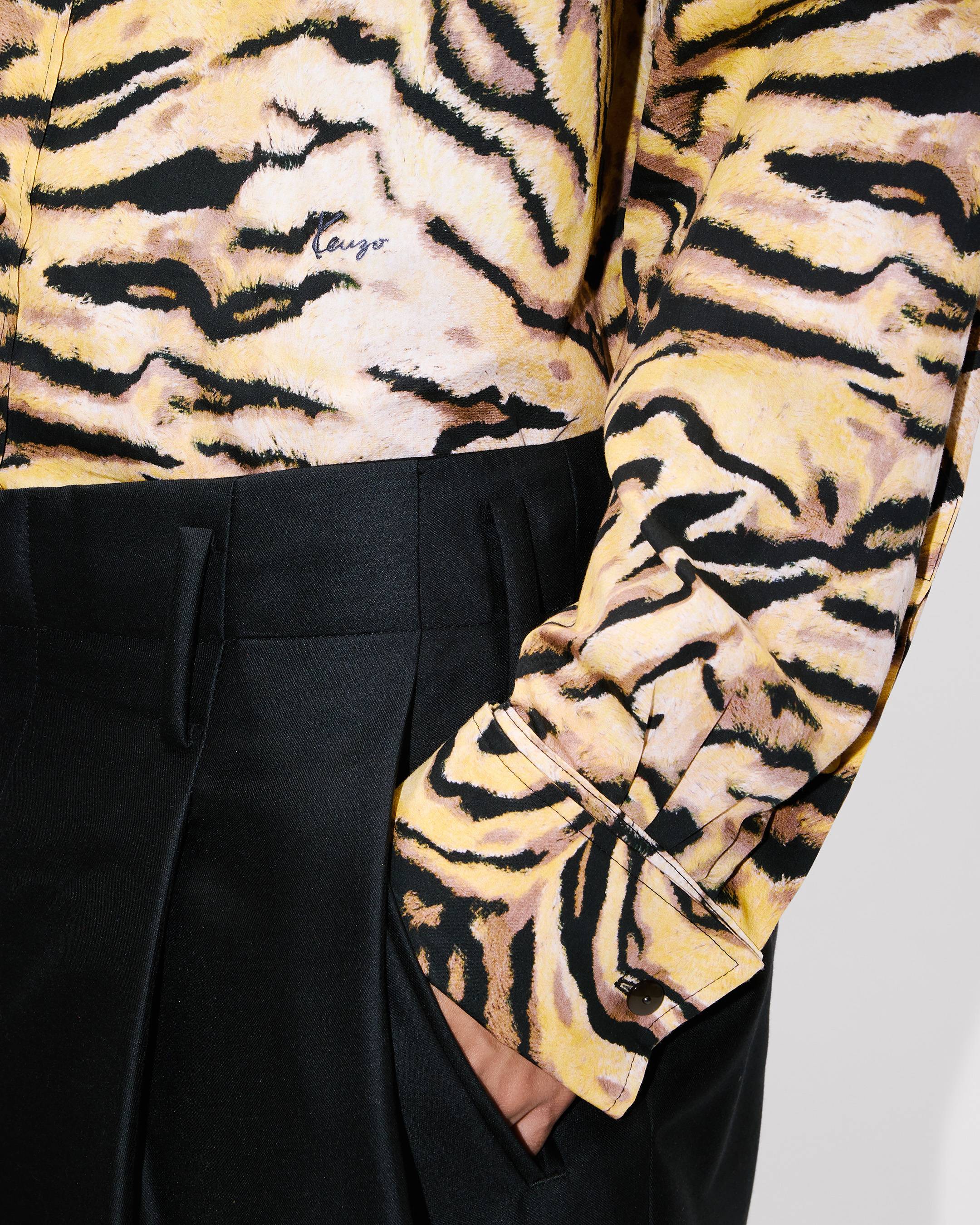 Kenzo Tiger Bow Shirt In Cotton