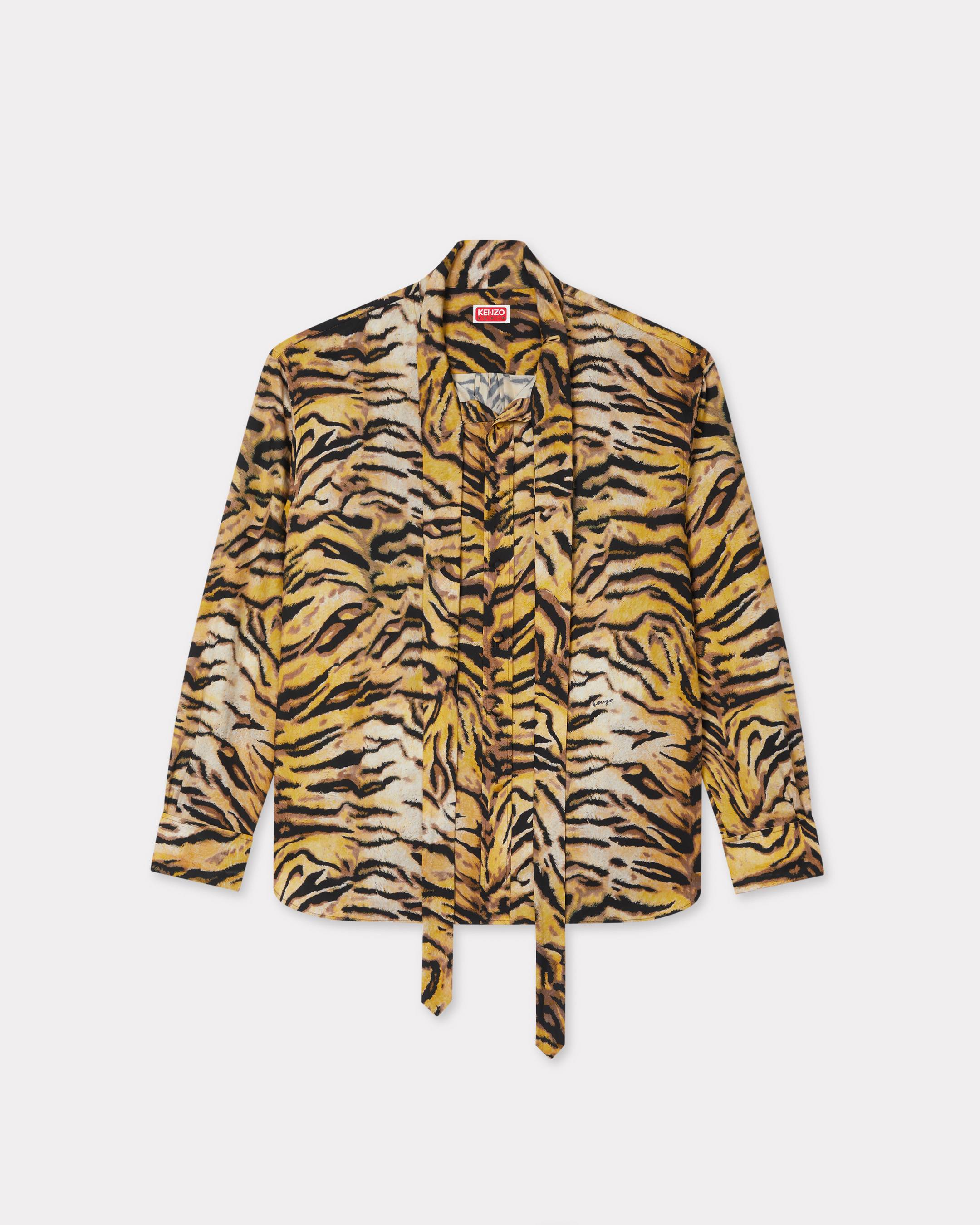 Kenzo Tiger Bow Shirt In Cotton
