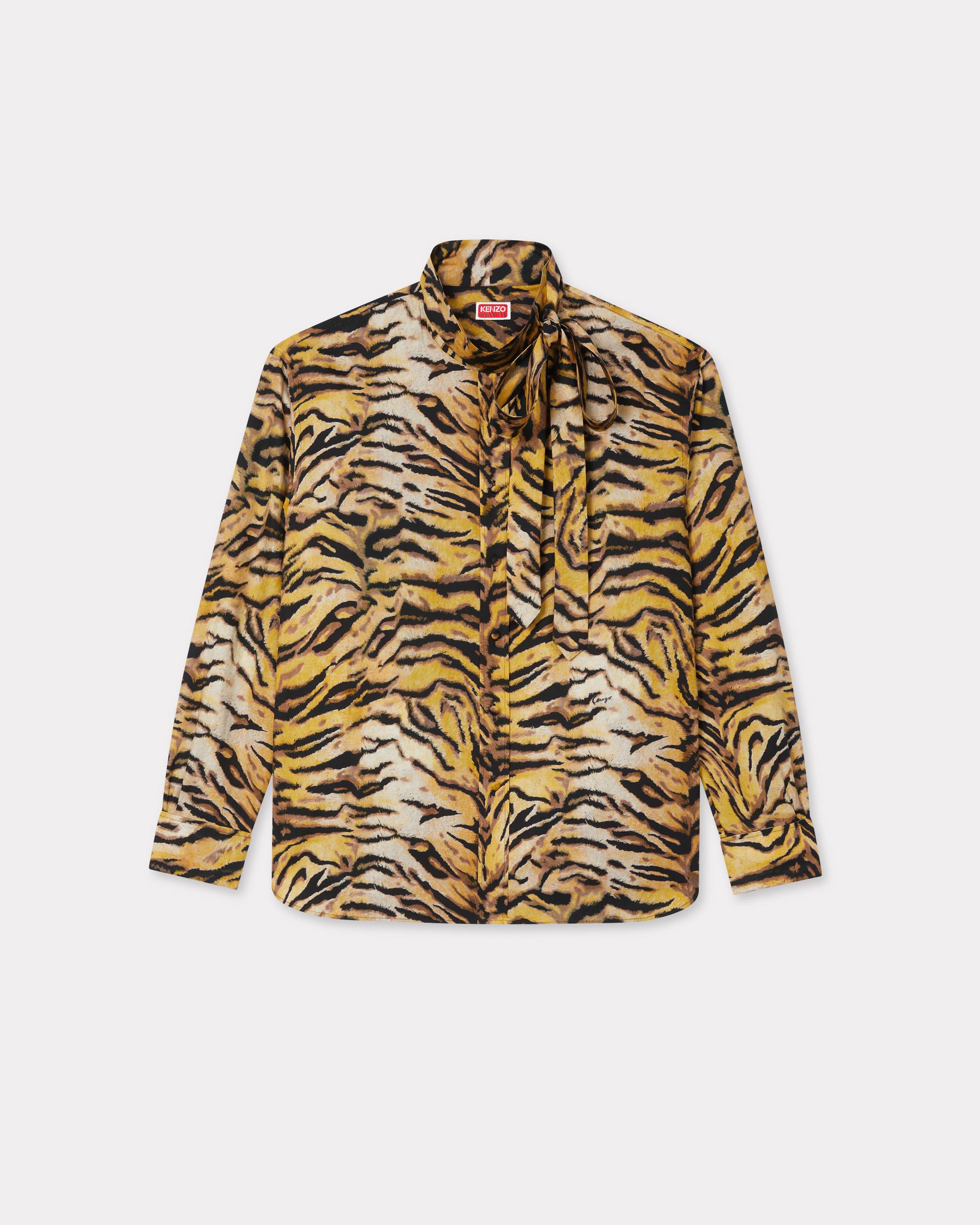 Kenzo Tiger Bow Shirt In Cotton