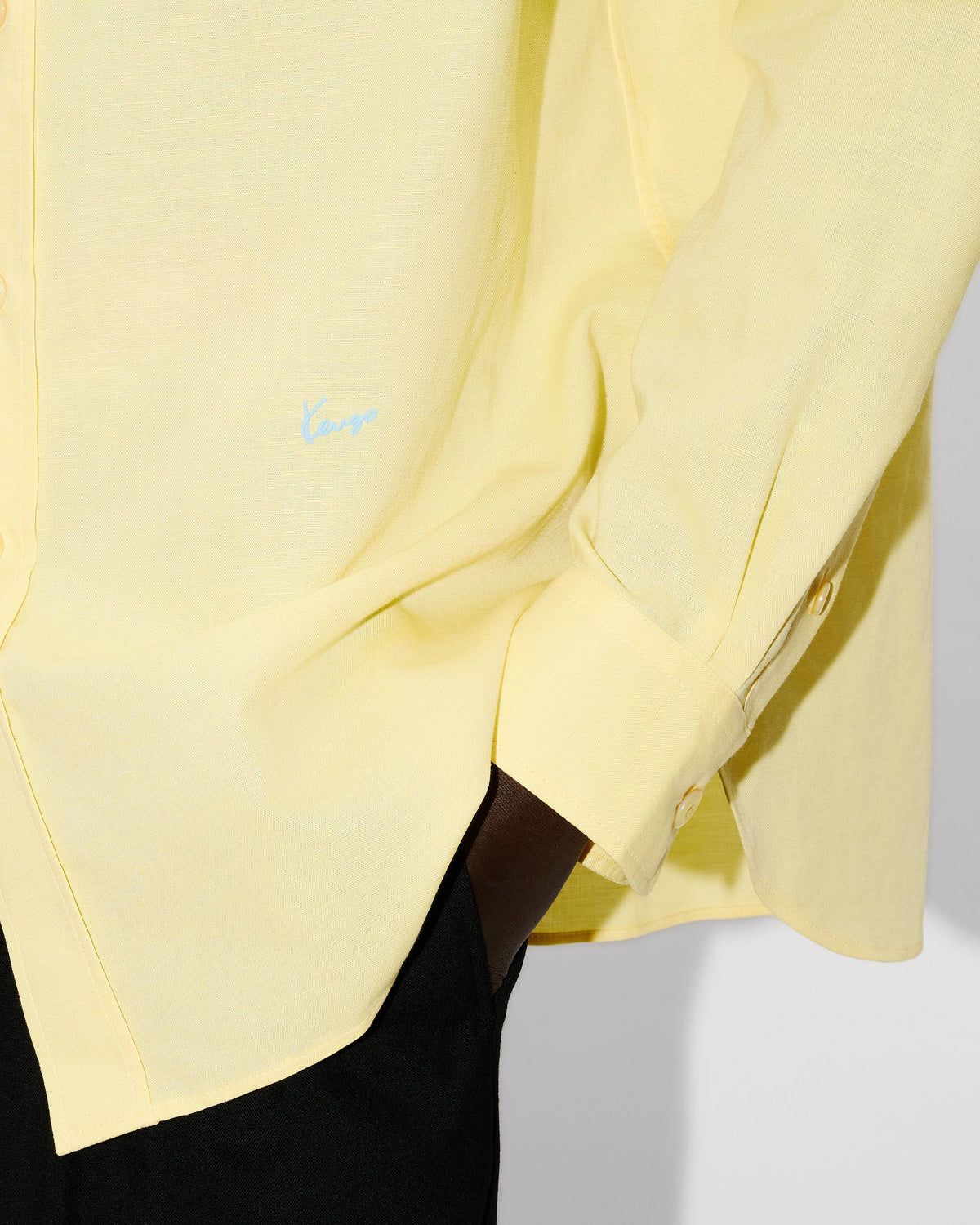 Kenzo Cargo Overshirt In Cotton Linen