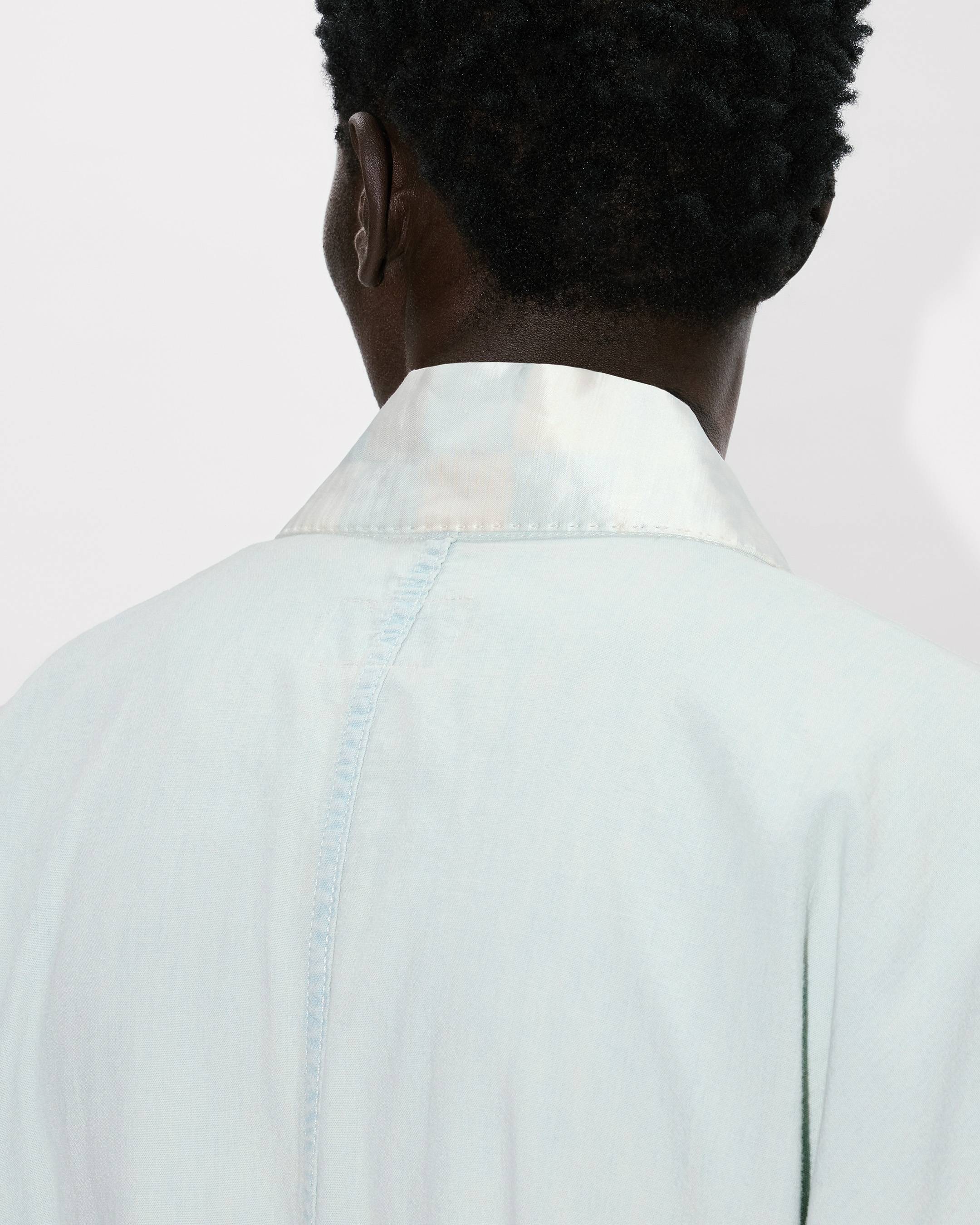 Kenzo Oversized Kimono Shirt In Stone Bleach Chambray