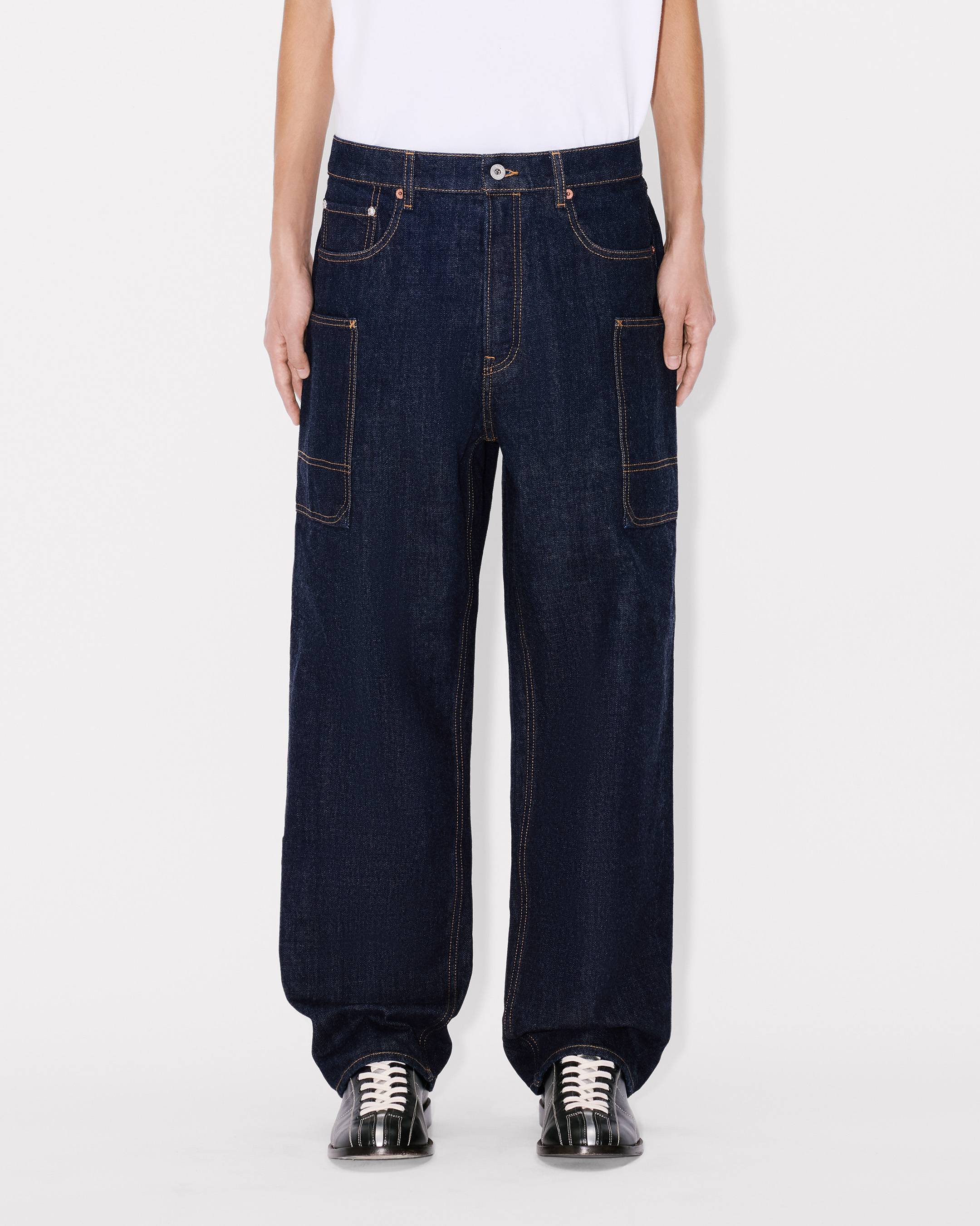 Kenzo Winter Holidays Cargo Monkey Fit Jeans In Japanese Denim