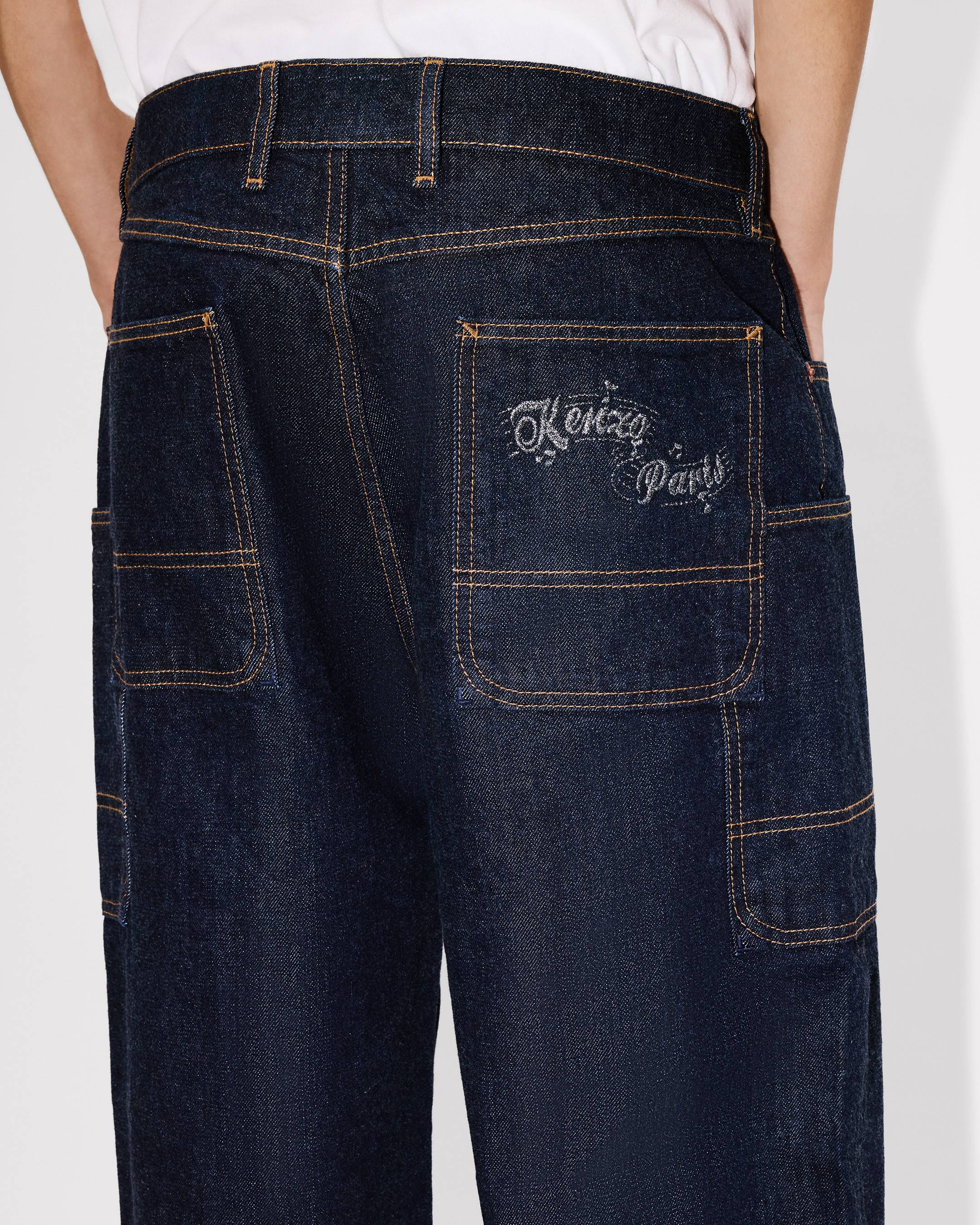 Kenzo Winter Holidays Cargo Monkey Fit Jeans In Japanese Denim