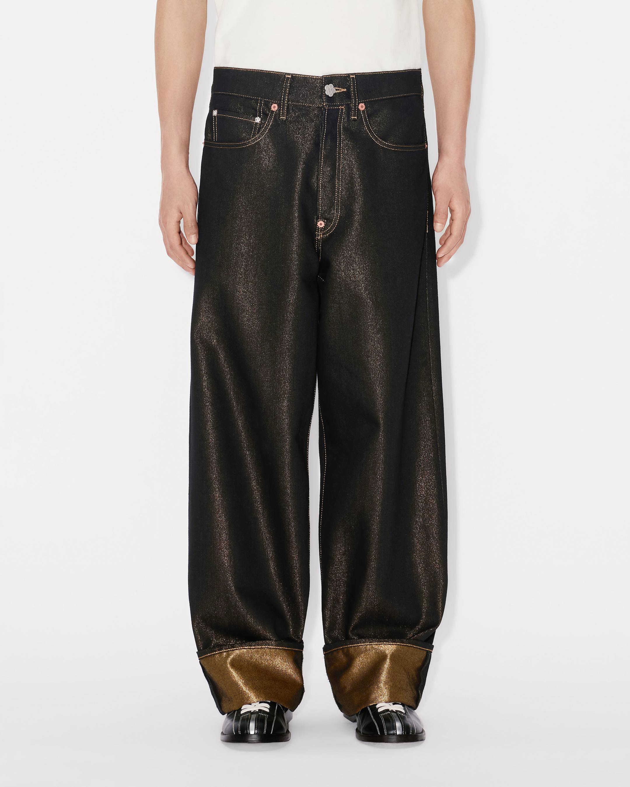 Kenzo Turn Up Wide Fit Jeans In Japanese Denim