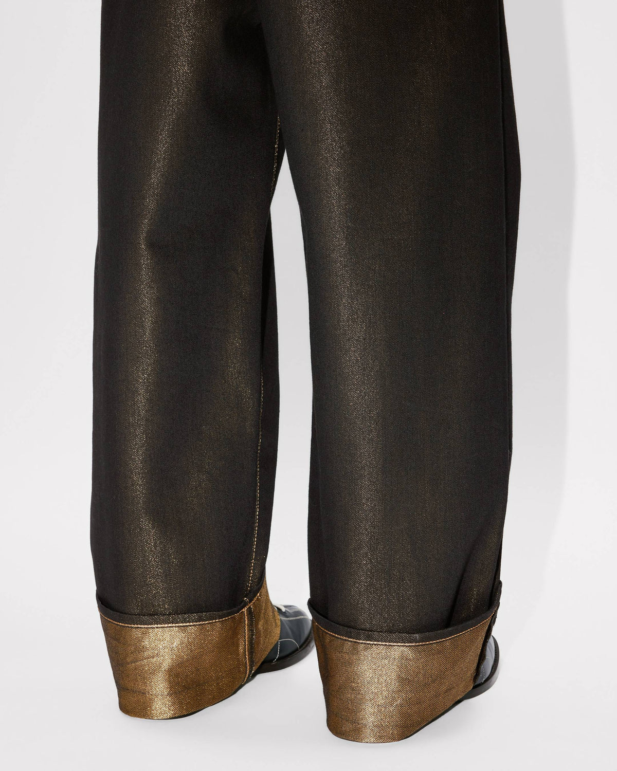Kenzo Turn Up Wide Fit Jeans In Japanese Denim