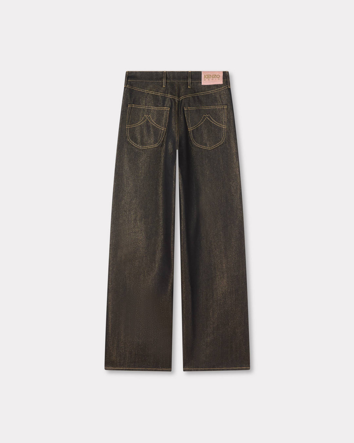 Kenzo Turn Up Wide Fit Jeans In Japanese Denim