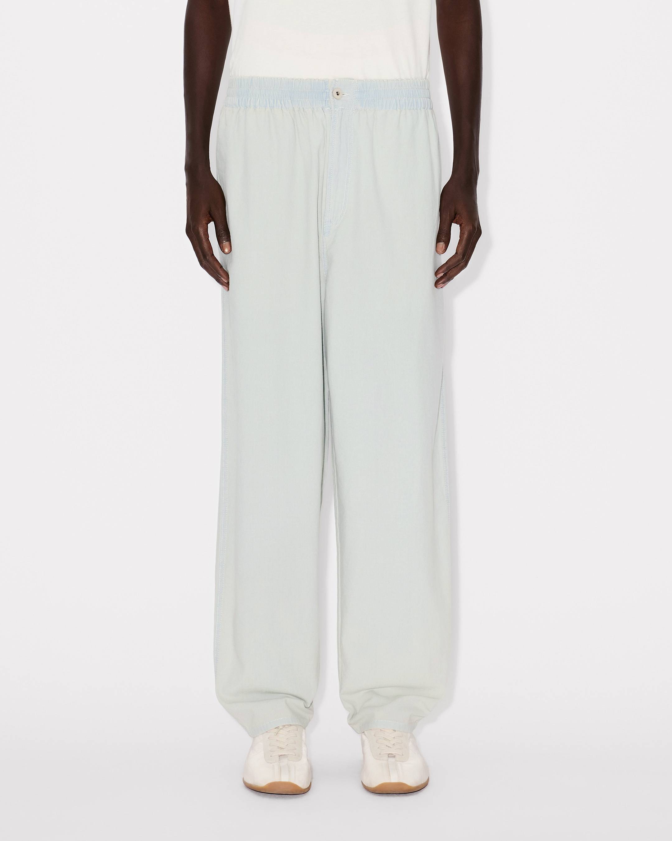 Kenzo Jogpants In Stone Bleach Chambray